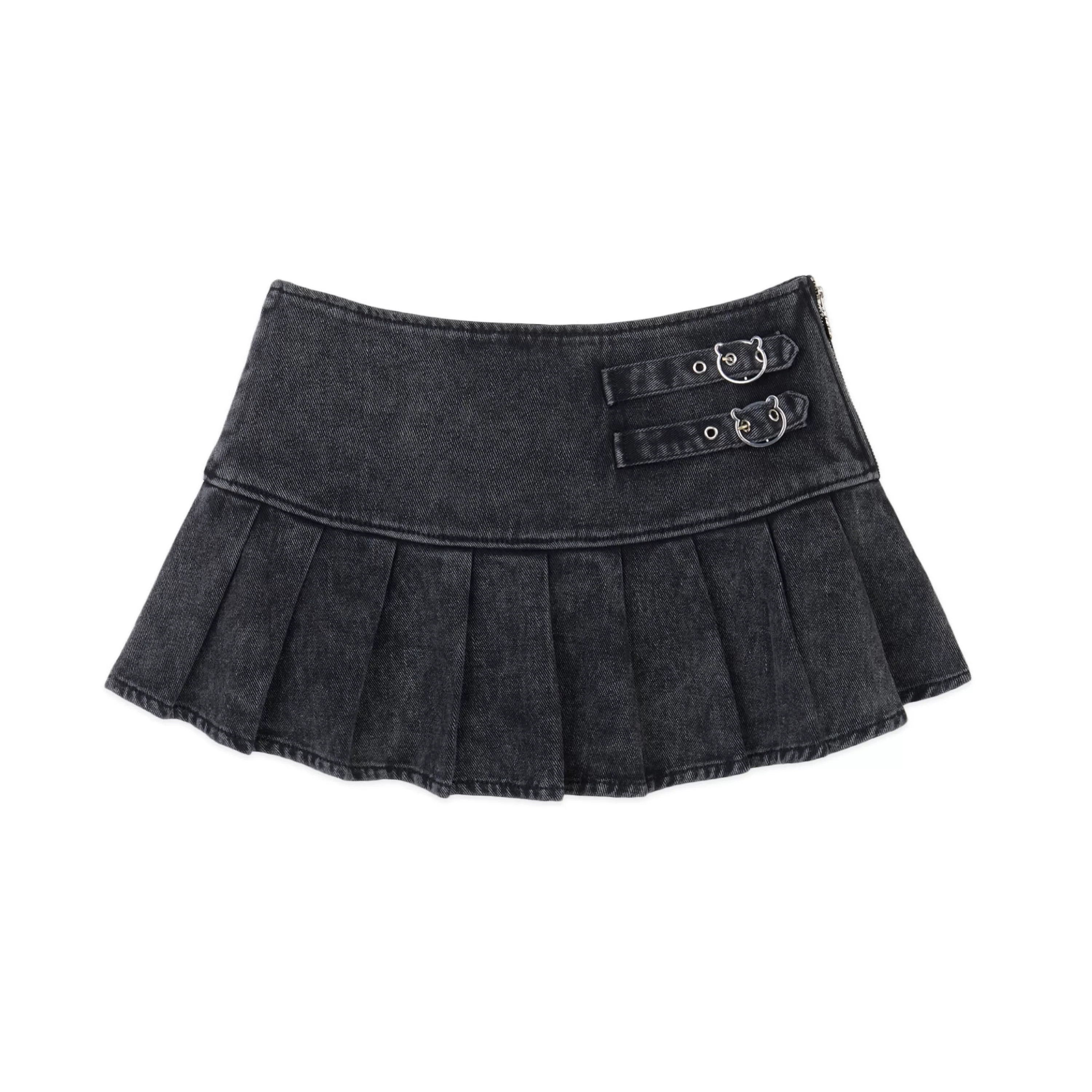 Bear Buckle Mini Skirt-Teddy Fresh Online