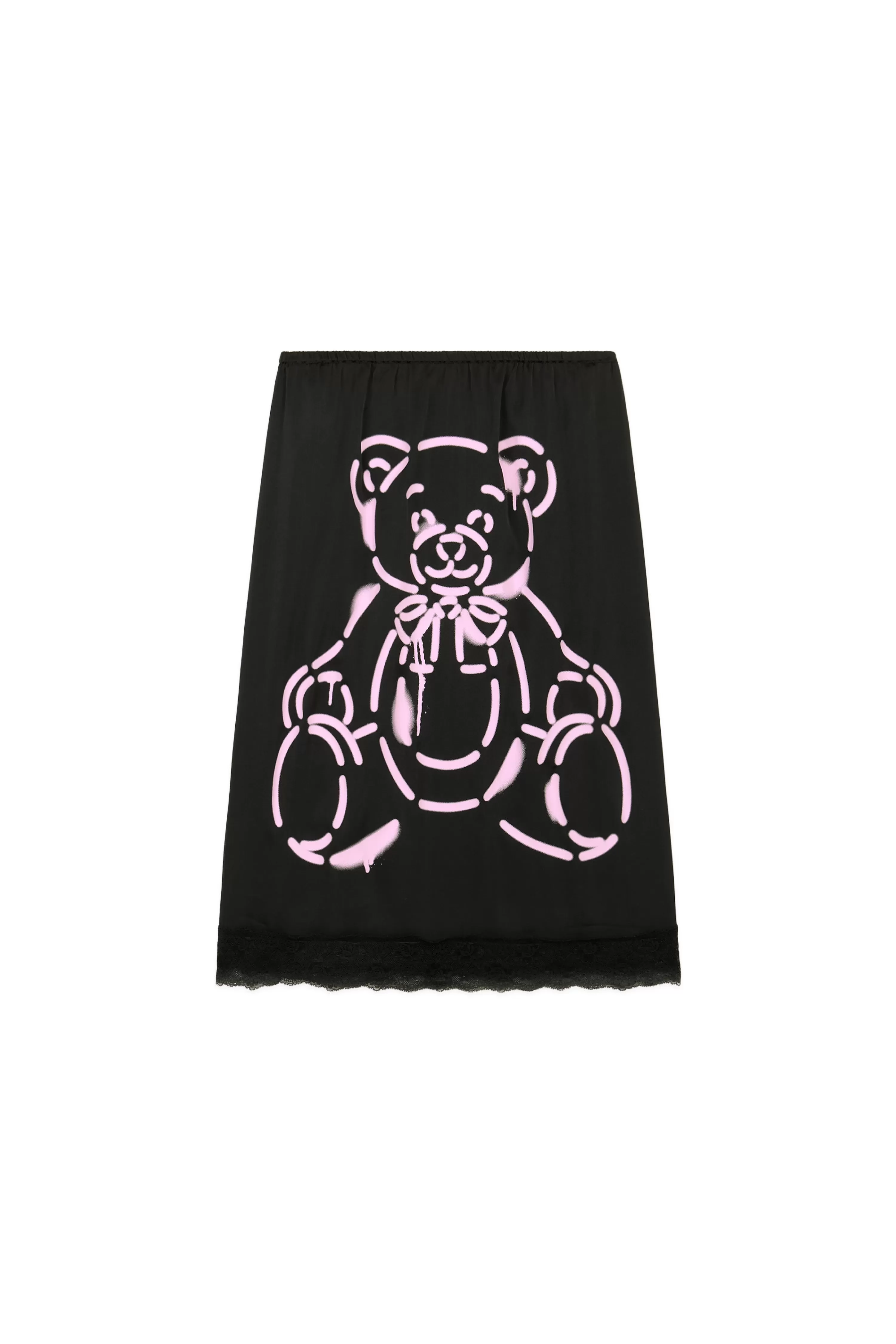 Bear Lace Satin Skirt-Teddy Fresh Best