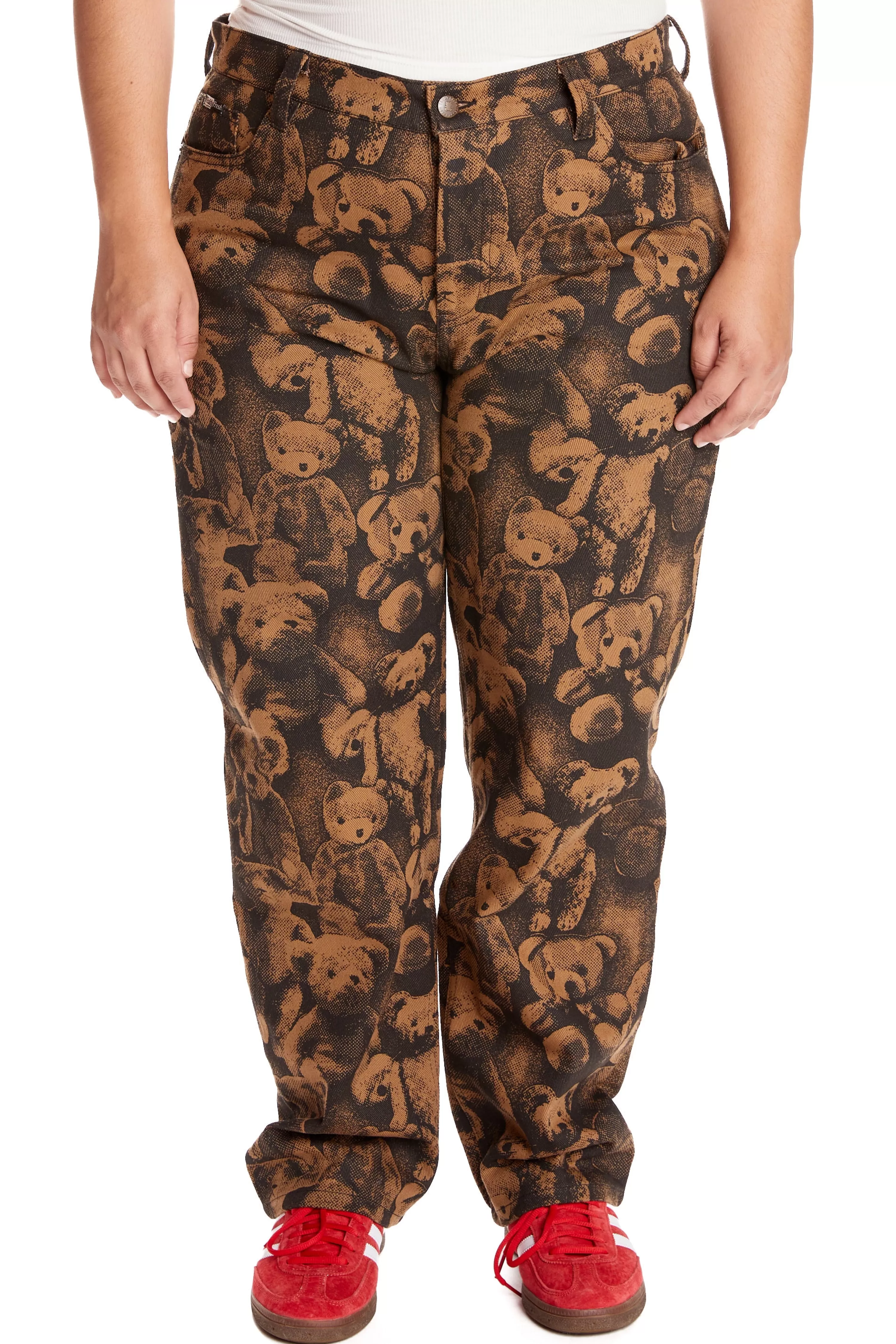 Bear Print Jeans-Teddy Fresh Cheap