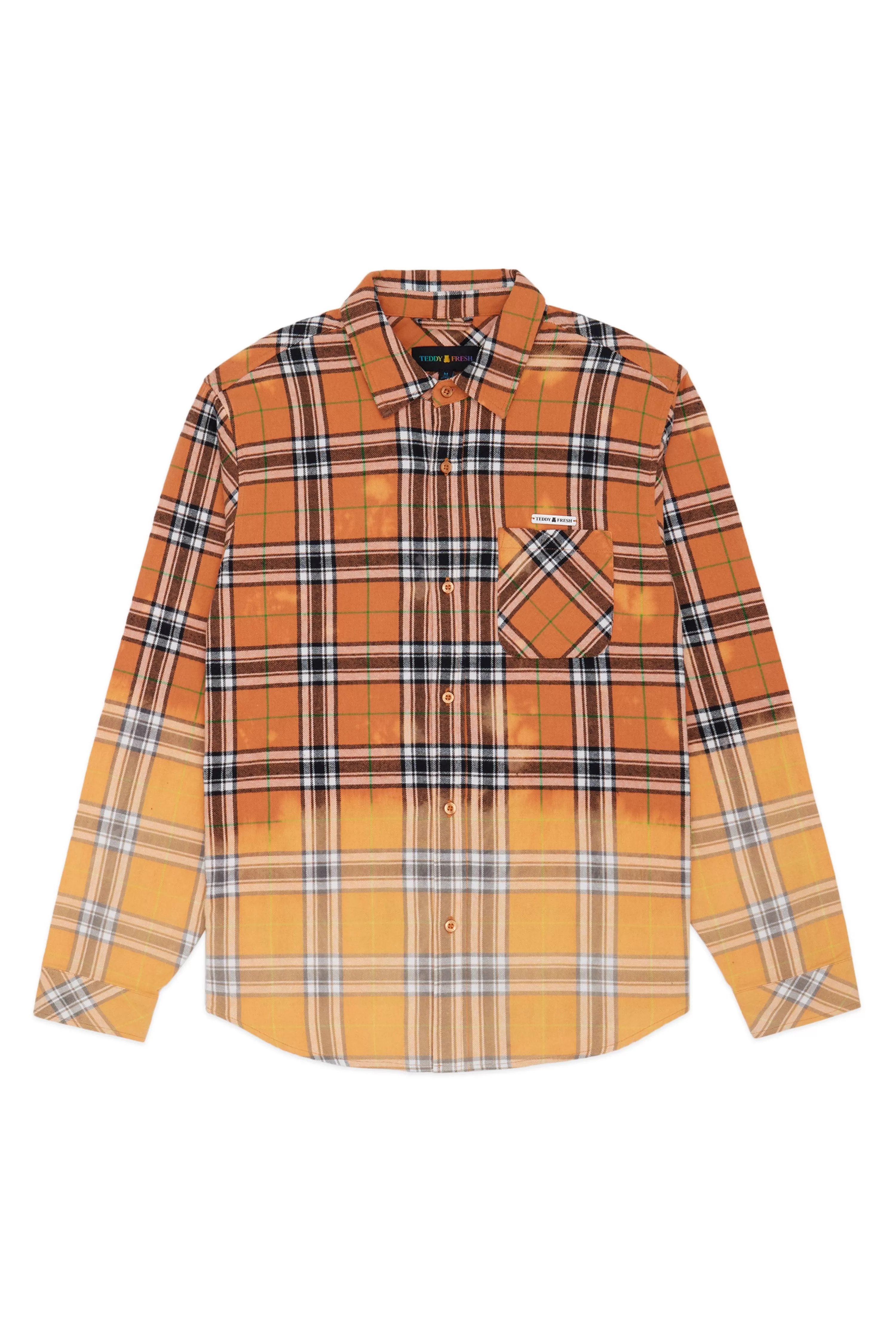 Bleached Flannel Shirt-Teddy Fresh Shop