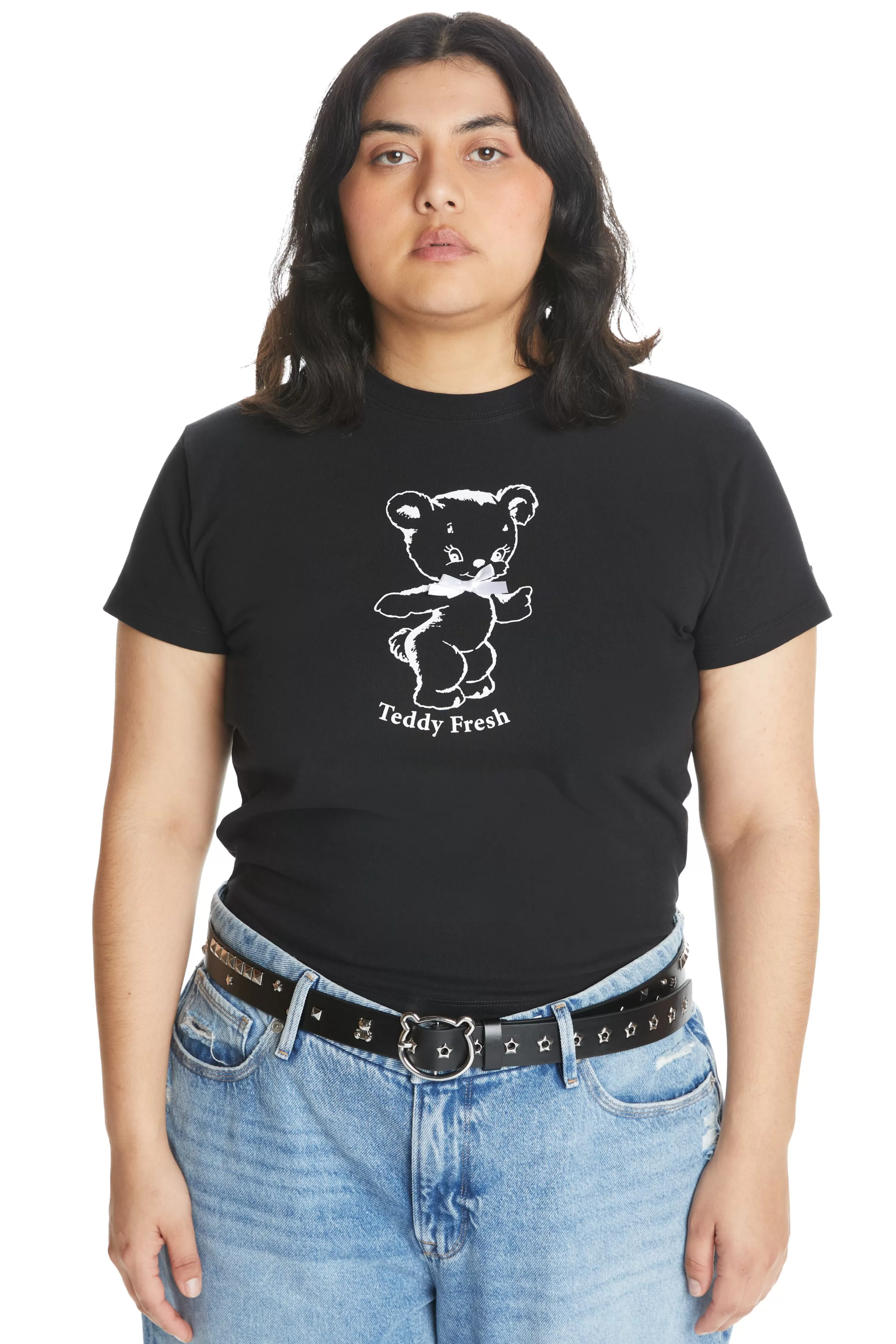 Bow Bear Baby Tee-Teddy Fresh Shop