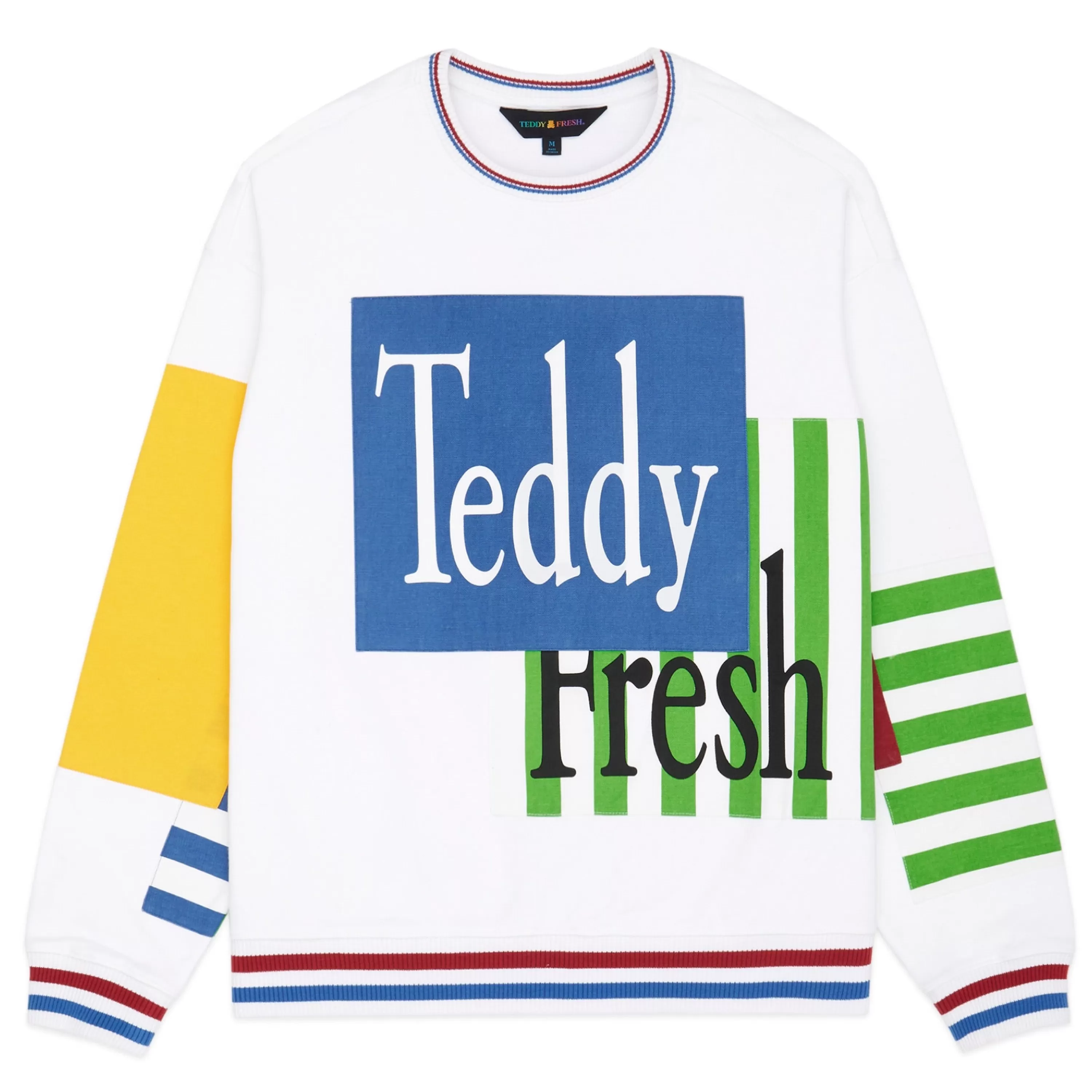 Box Paneled Crewneck-Teddy Fresh Cheap