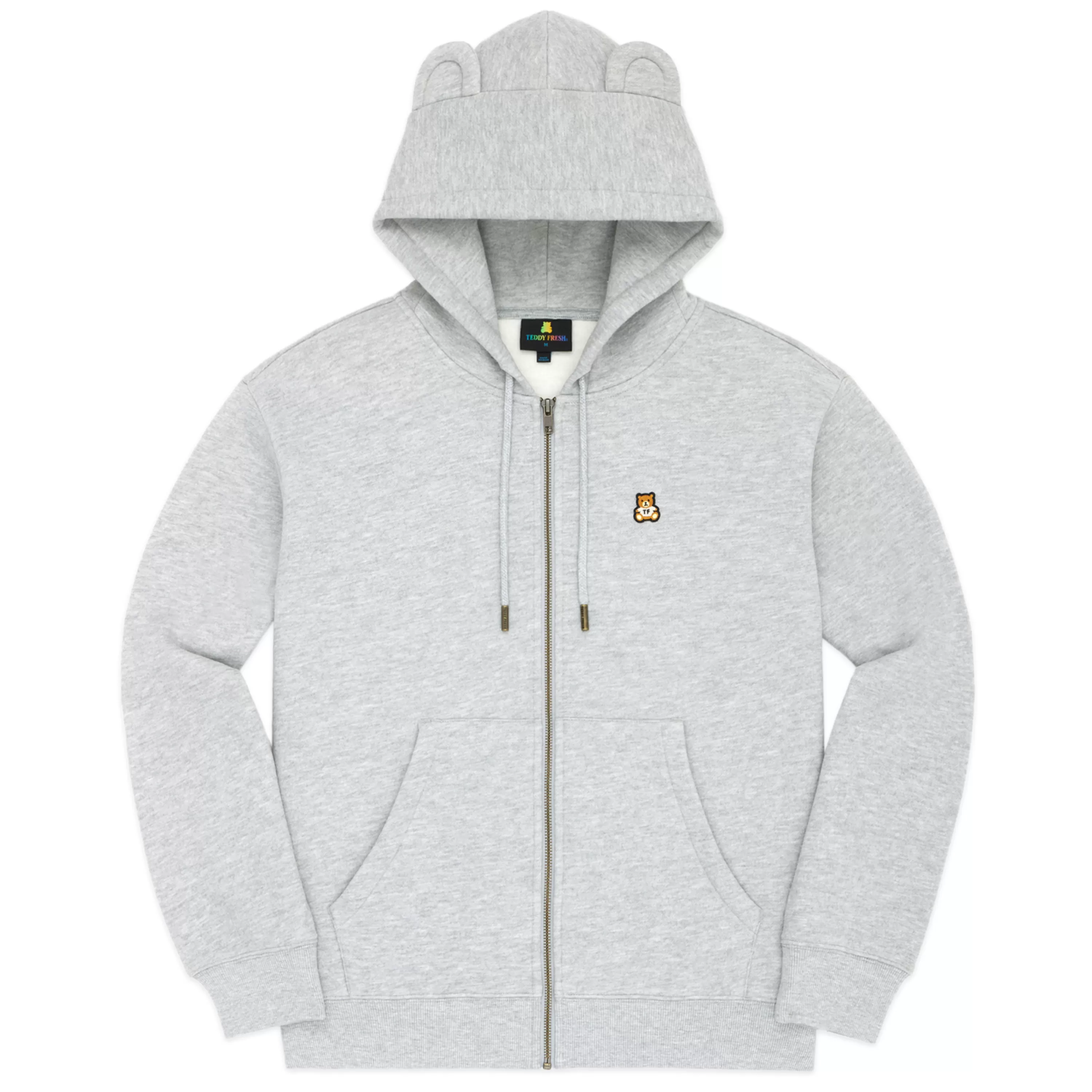 Classic Bear Ear Zip Hoodie-Teddy Fresh Outlet