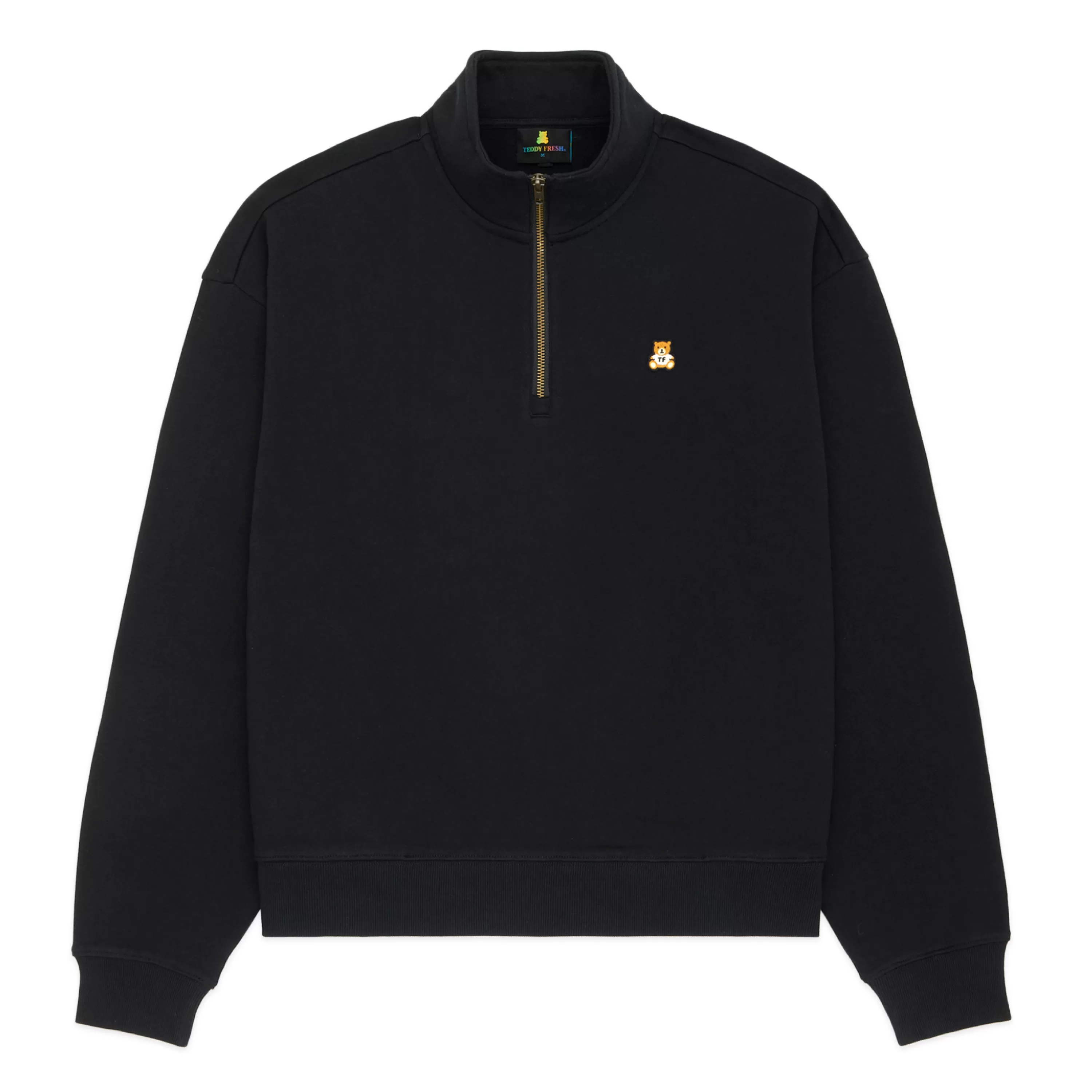 Classic Funnel Neck Zip Sweatshirt-Teddy Fresh Cheap