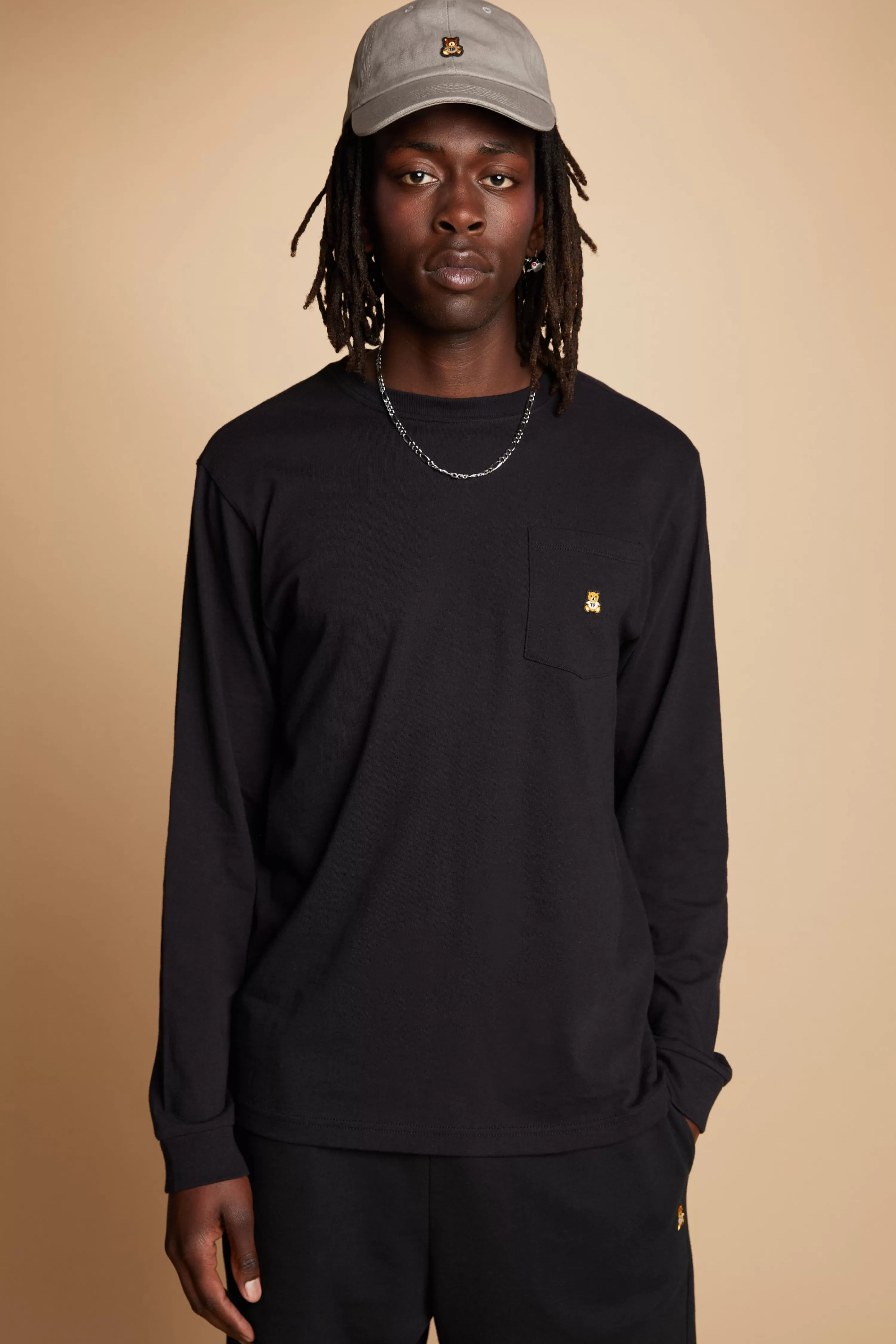 Classic Long Sleeve Pocket Tee-Teddy Fresh New