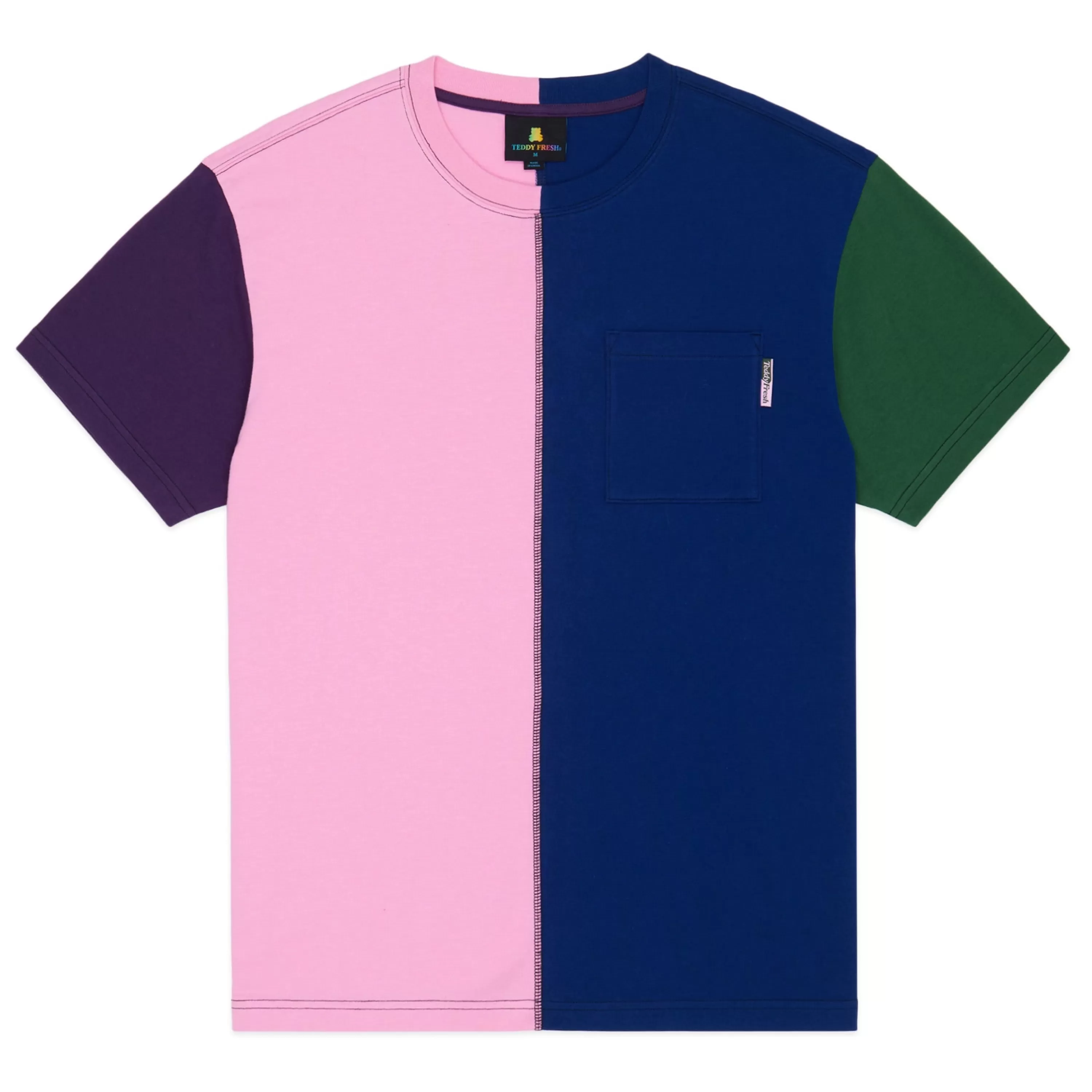 Color Block Split Tee-Teddy Fresh Best