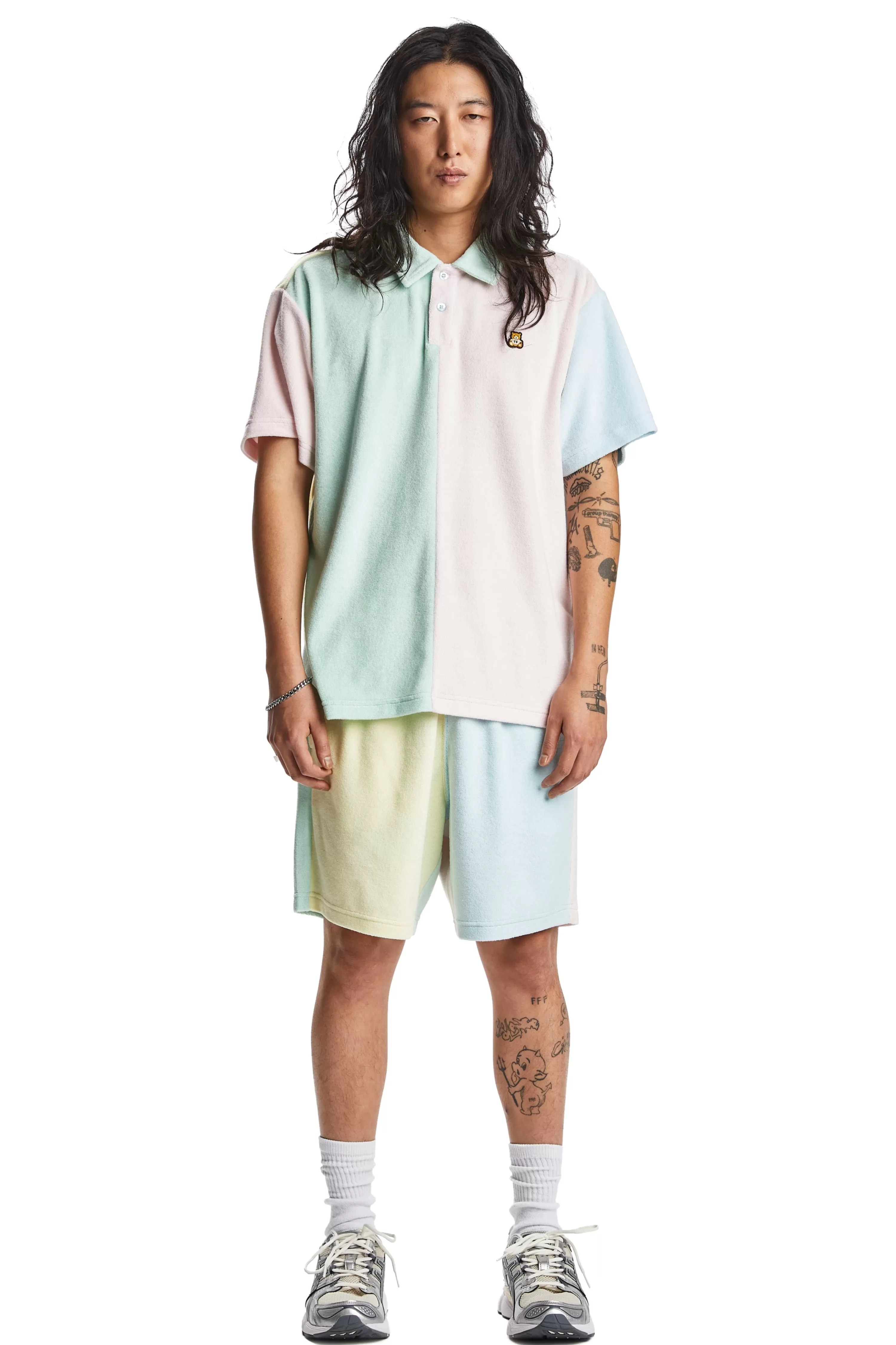 Color Block Terry Shirt-Teddy Fresh Best