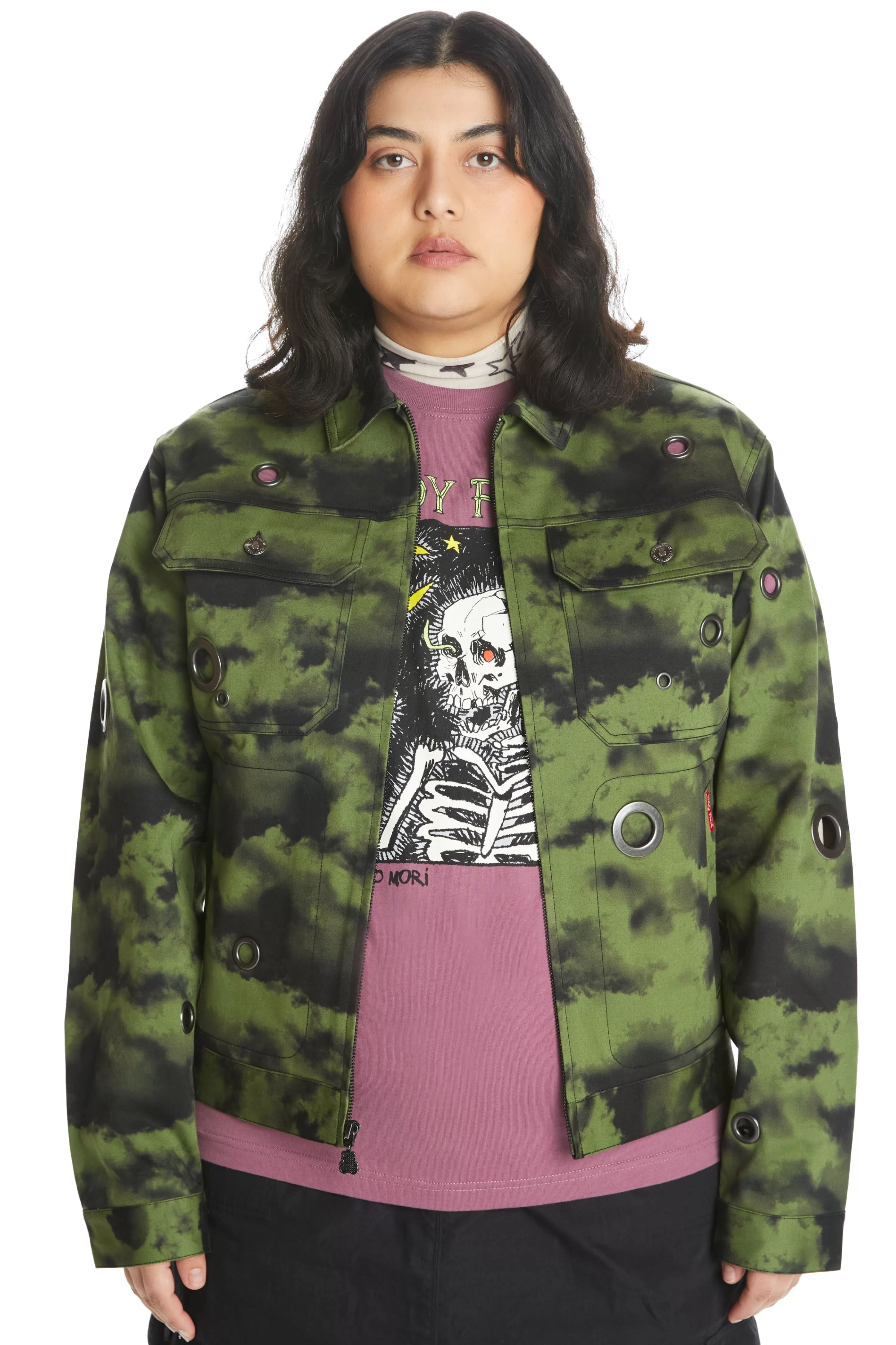 Dark Sky Eyelets Jacket-Teddy Fresh Fashion