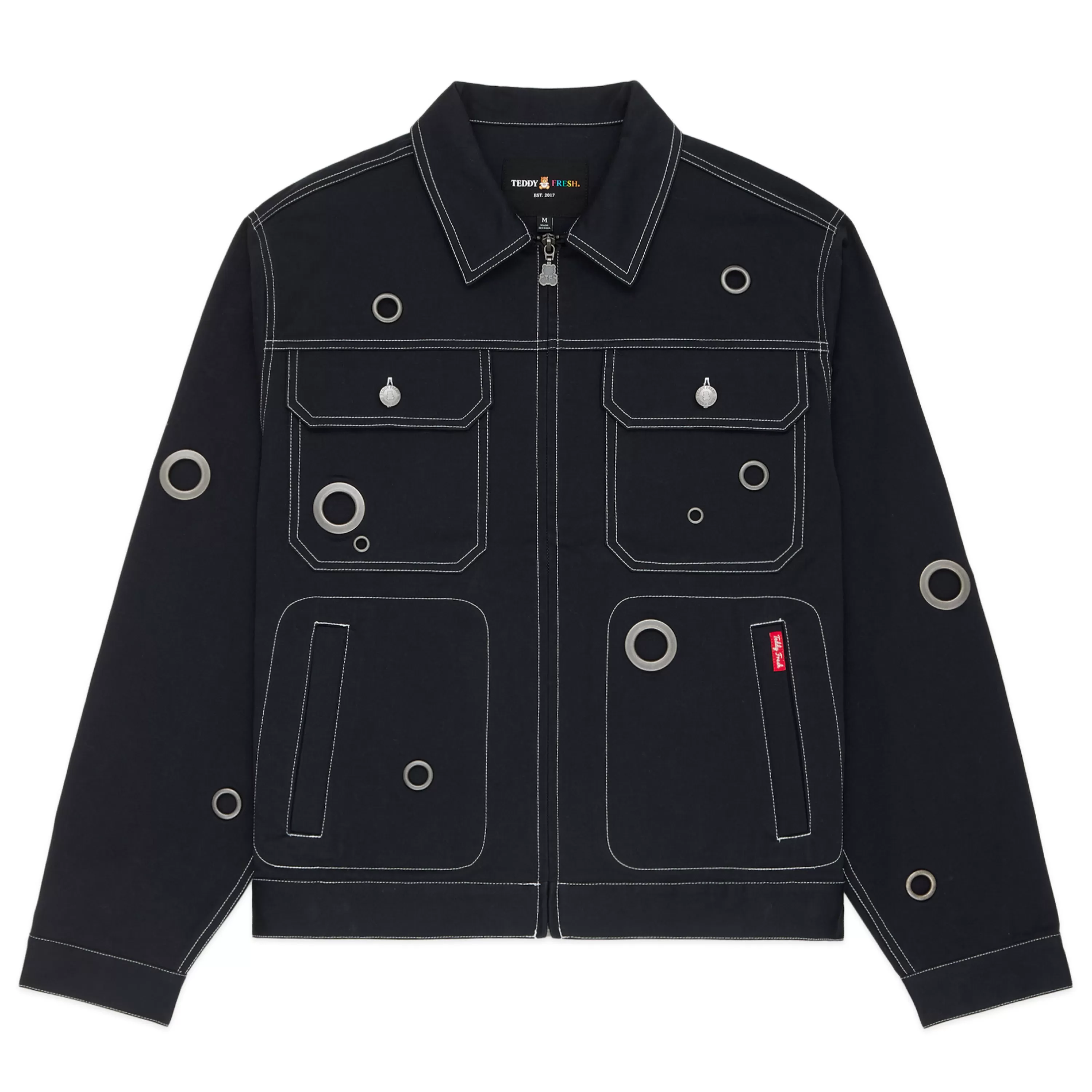 Dark Sky Eyelets Jacket-Teddy Fresh Fashion