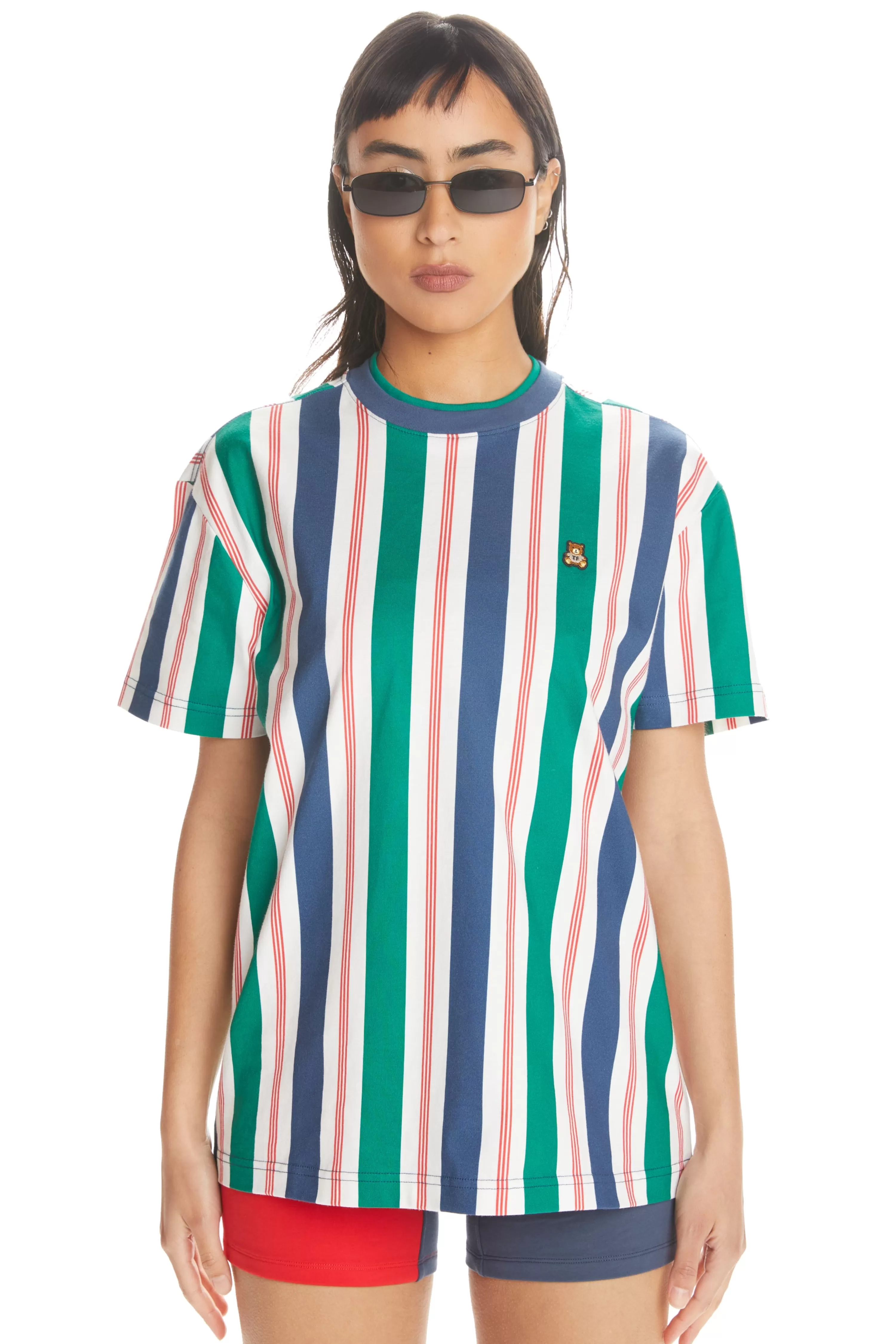 Double Collar Stripe Tee-Teddy Fresh Outlet