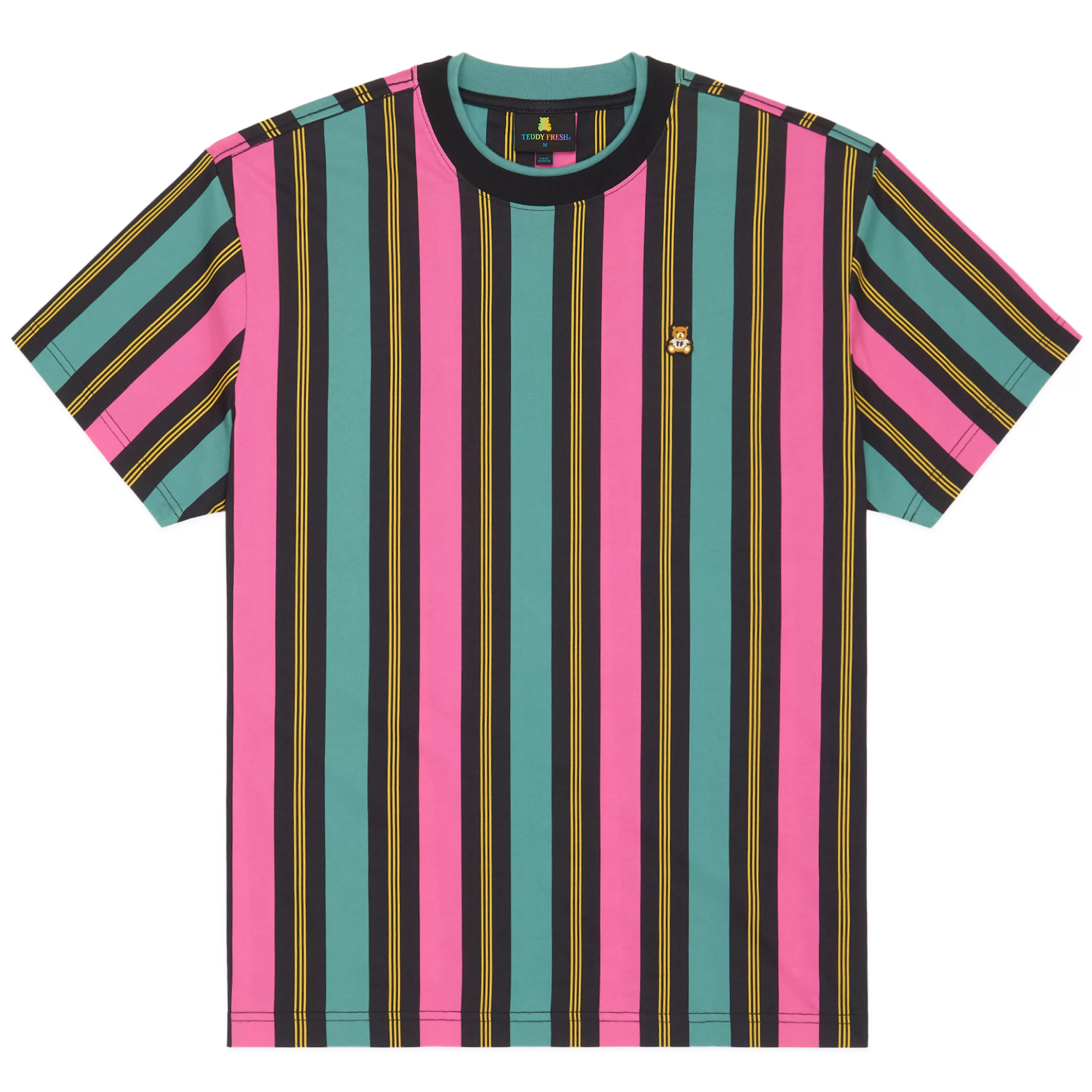 Double Collar Stripe Tee-Teddy Fresh Outlet