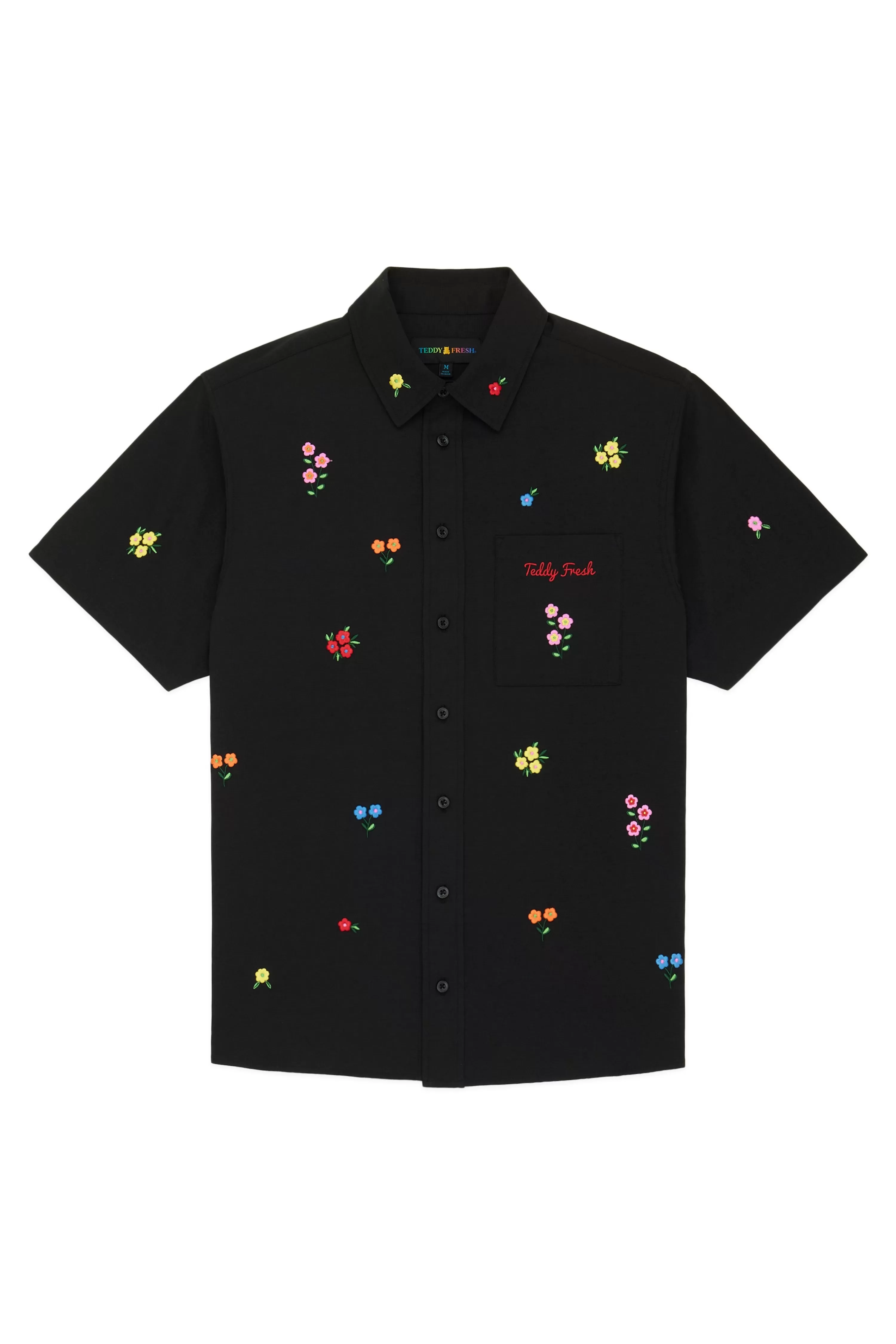 Flower Embroidery Shirt-Teddy Fresh Hot