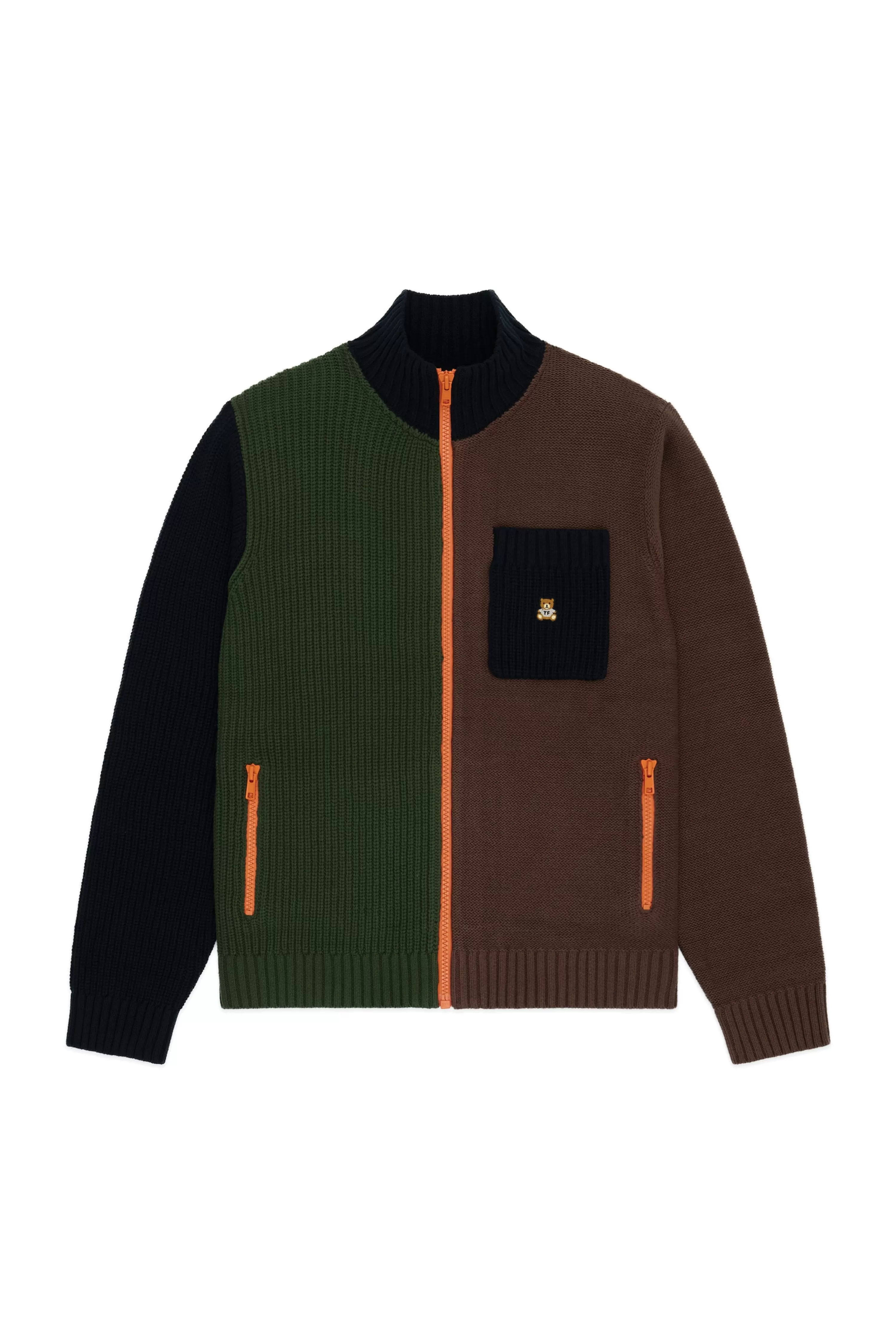 Full Zip Color Block Sweater-Teddy Fresh Best Sale