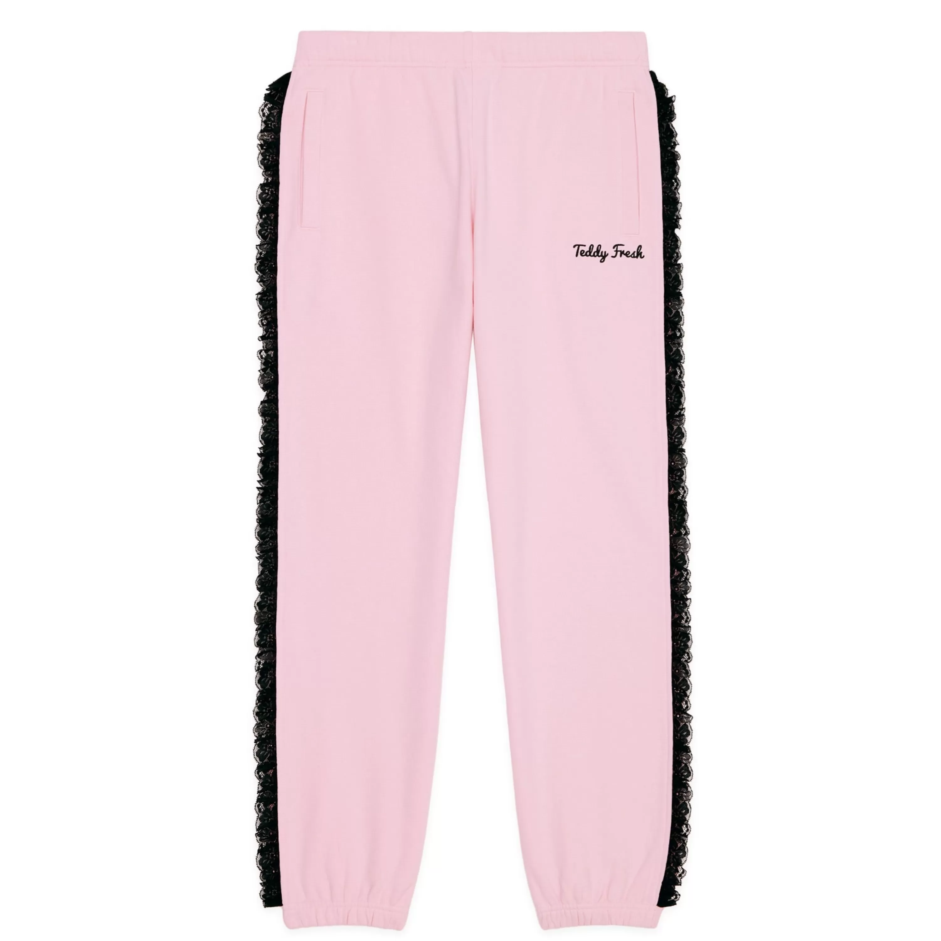 Lace Trim Sweatpants-Teddy Fresh Clearance