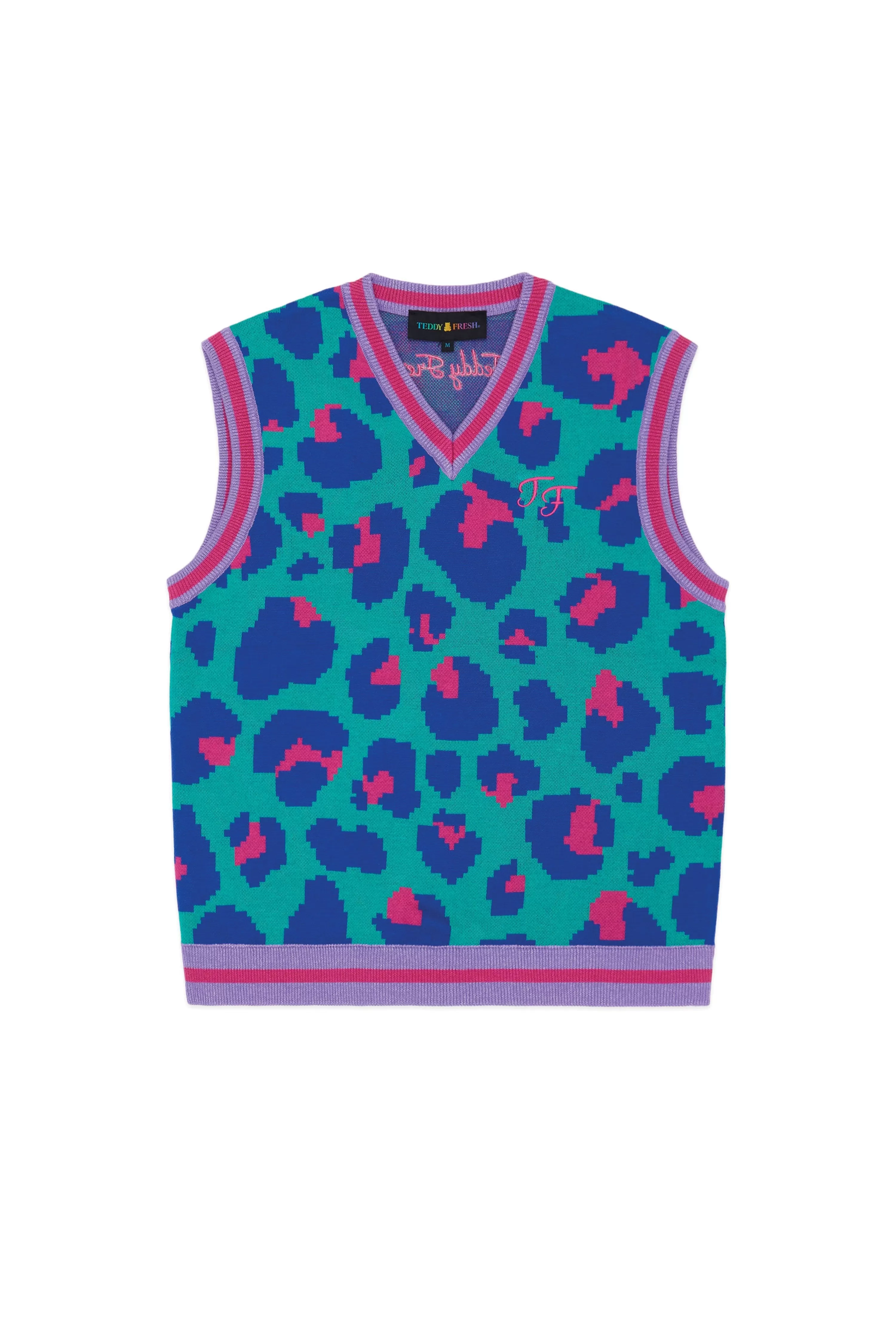 Leopard Sweater Vest-Teddy Fresh Discount