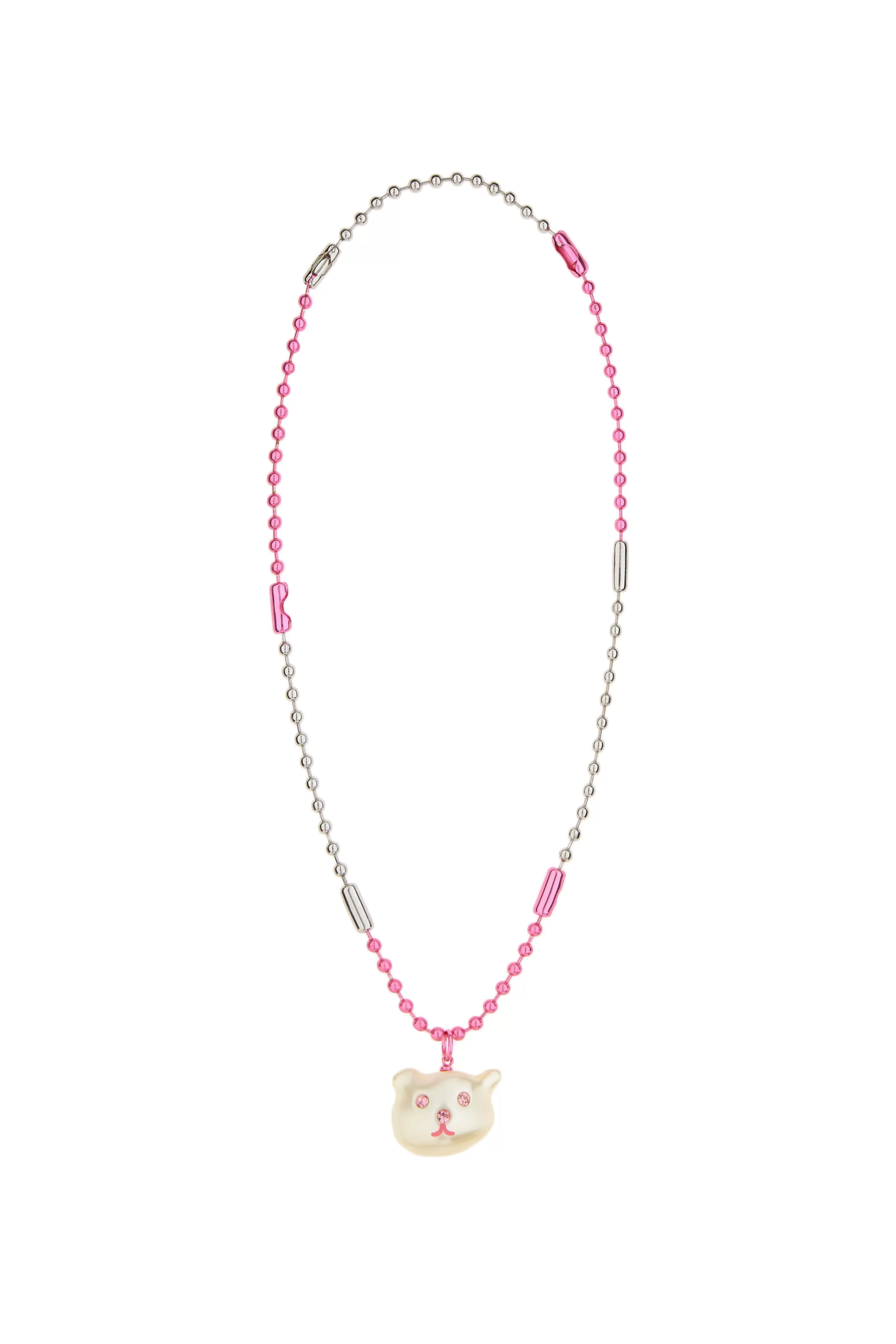 Necklace With Bear Shaped Pearl-Teddy Fresh New