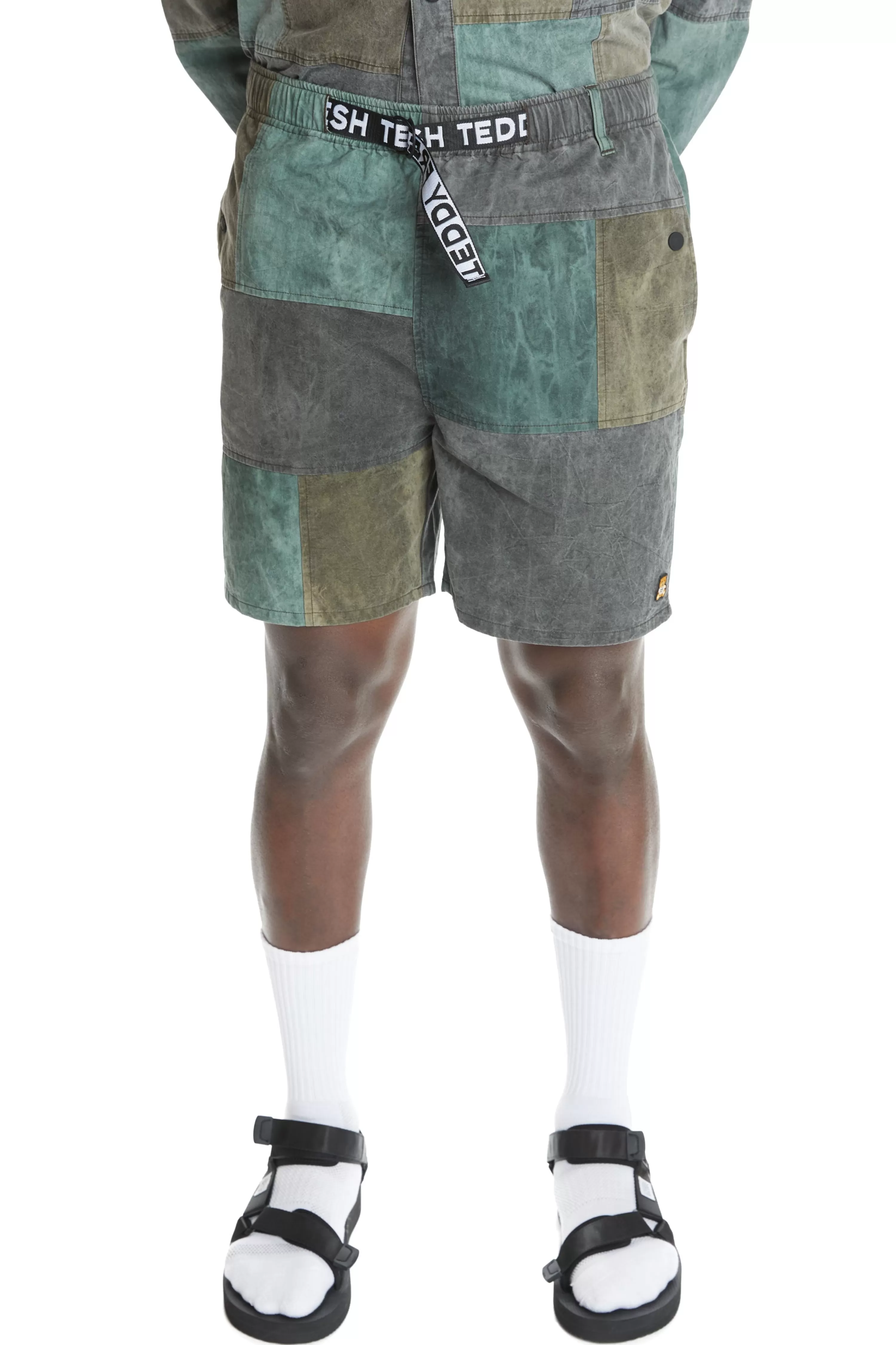 Pieced Together Shorts-Teddy Fresh Cheap