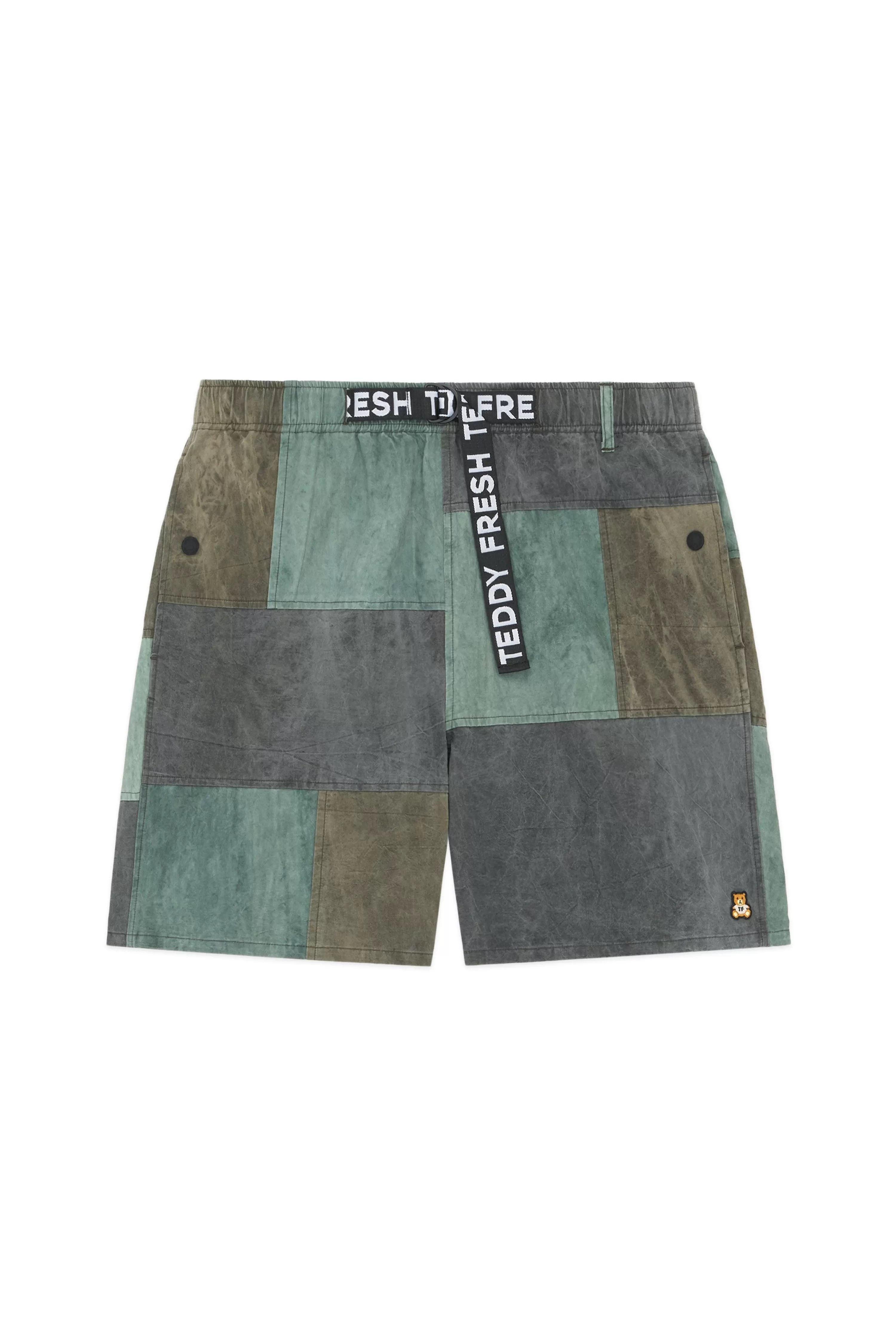 Pieced Together Shorts-Teddy Fresh Cheap