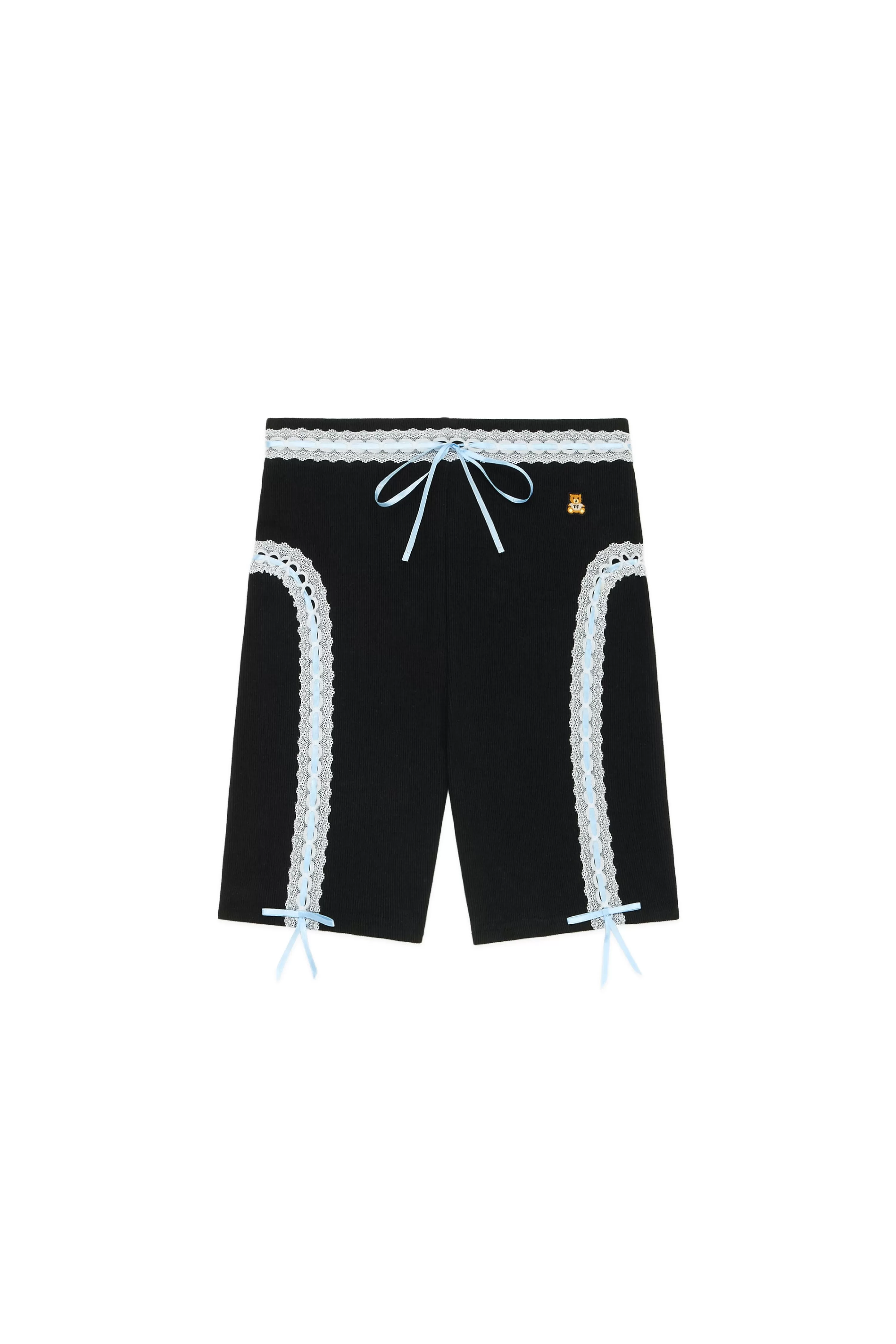 Ribbon Ribbed Bike Shorts-Teddy Fresh Shop