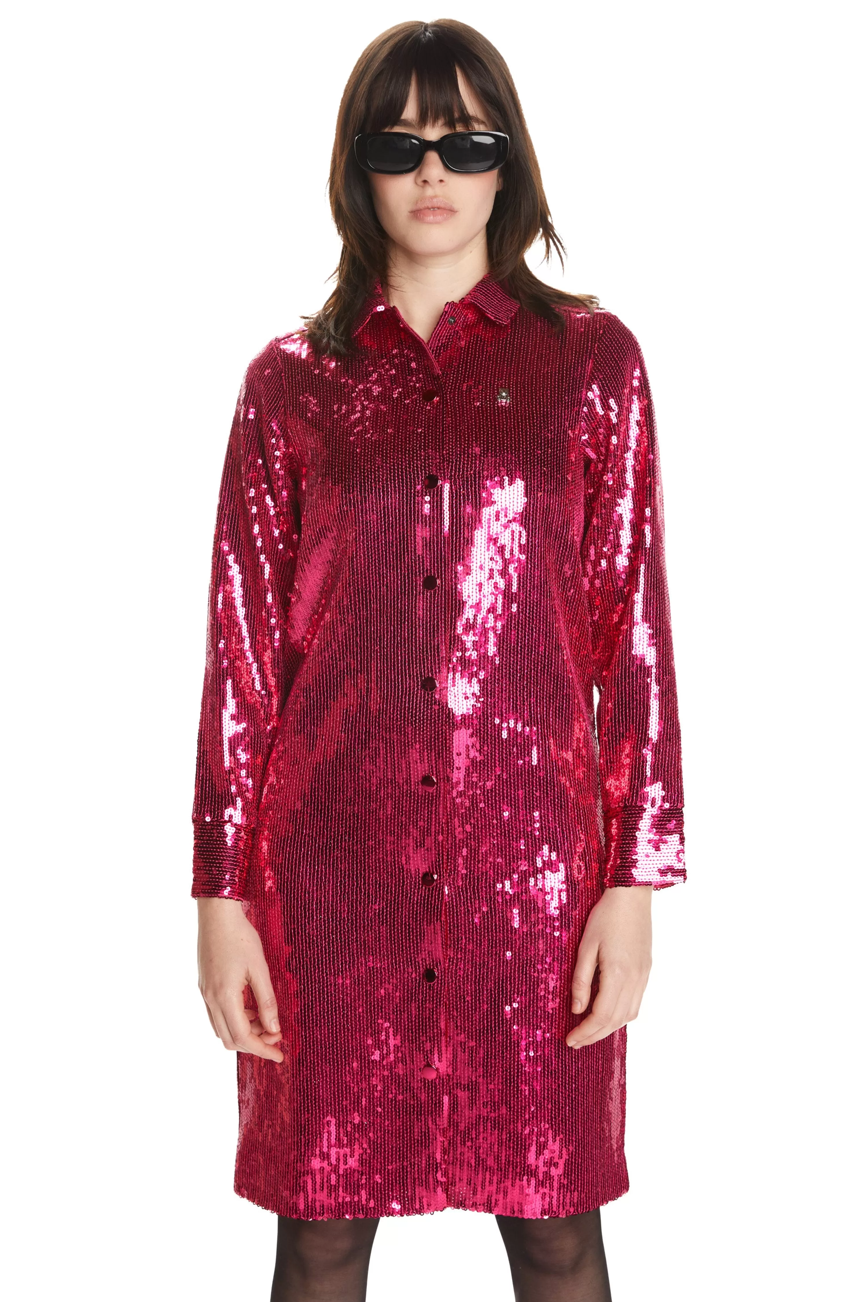 Sequin Shirt Dress-Teddy Fresh Cheap