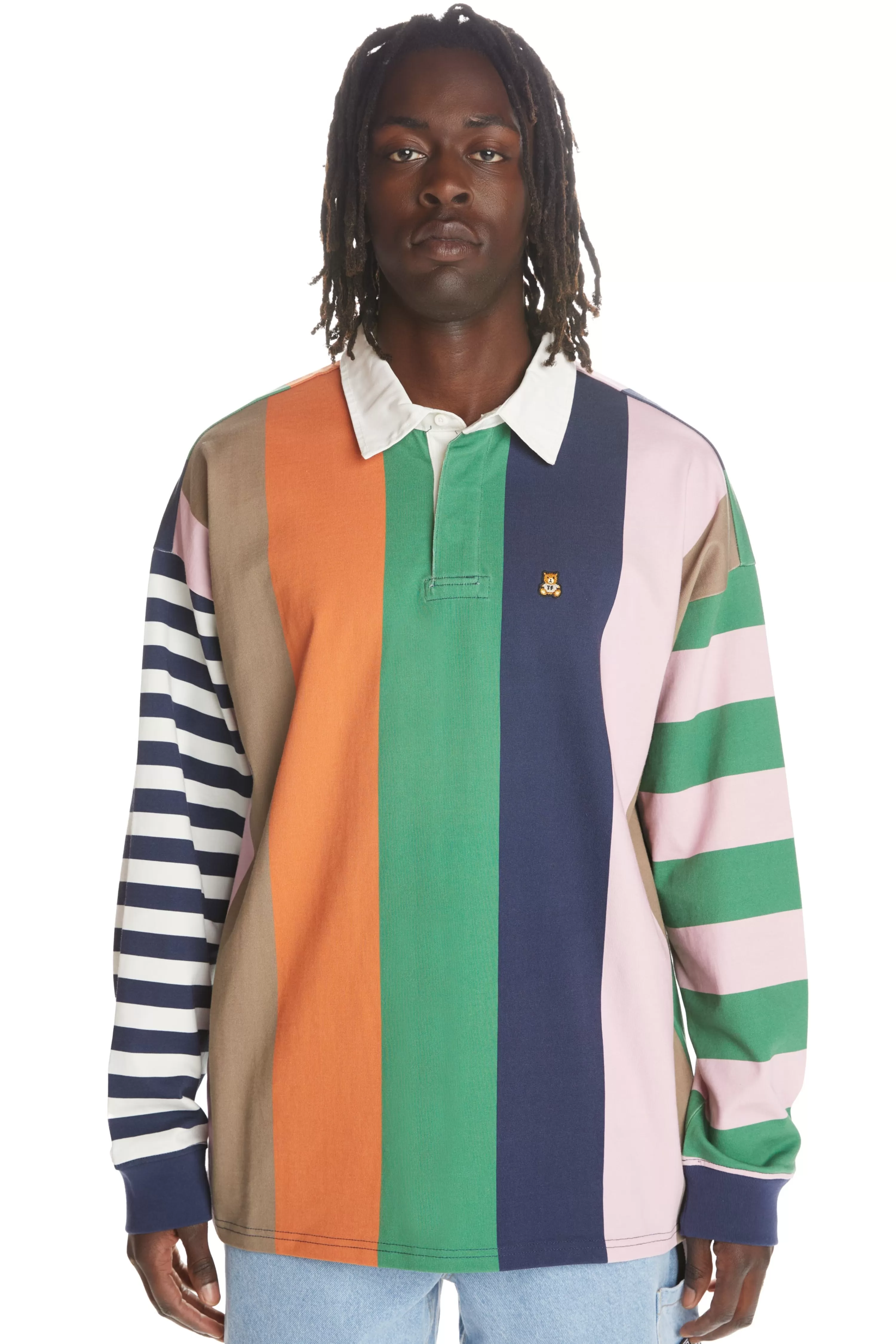 Stripe Block Polo-Teddy Fresh Fashion