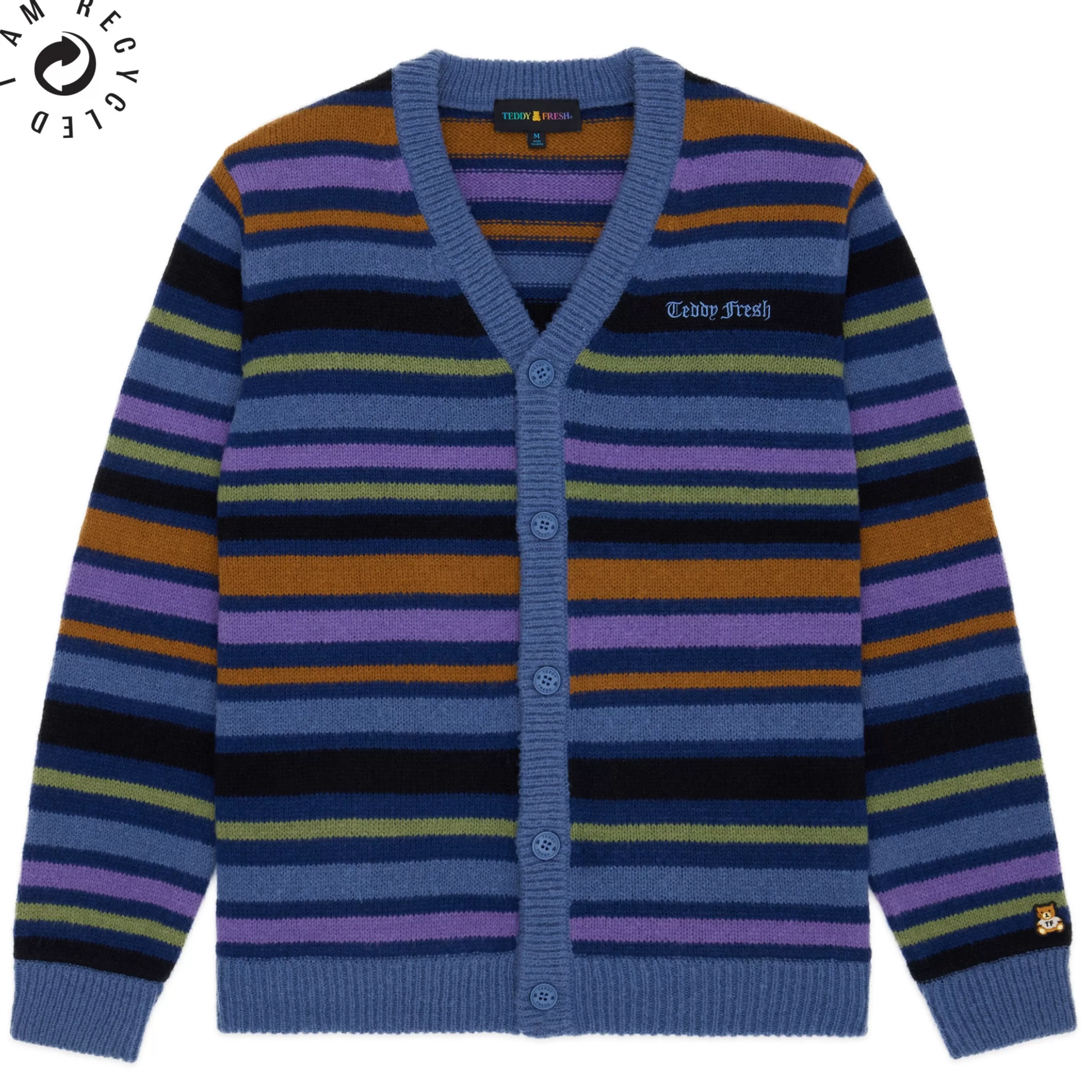 Stripe Cardigan-Teddy Fresh Cheap