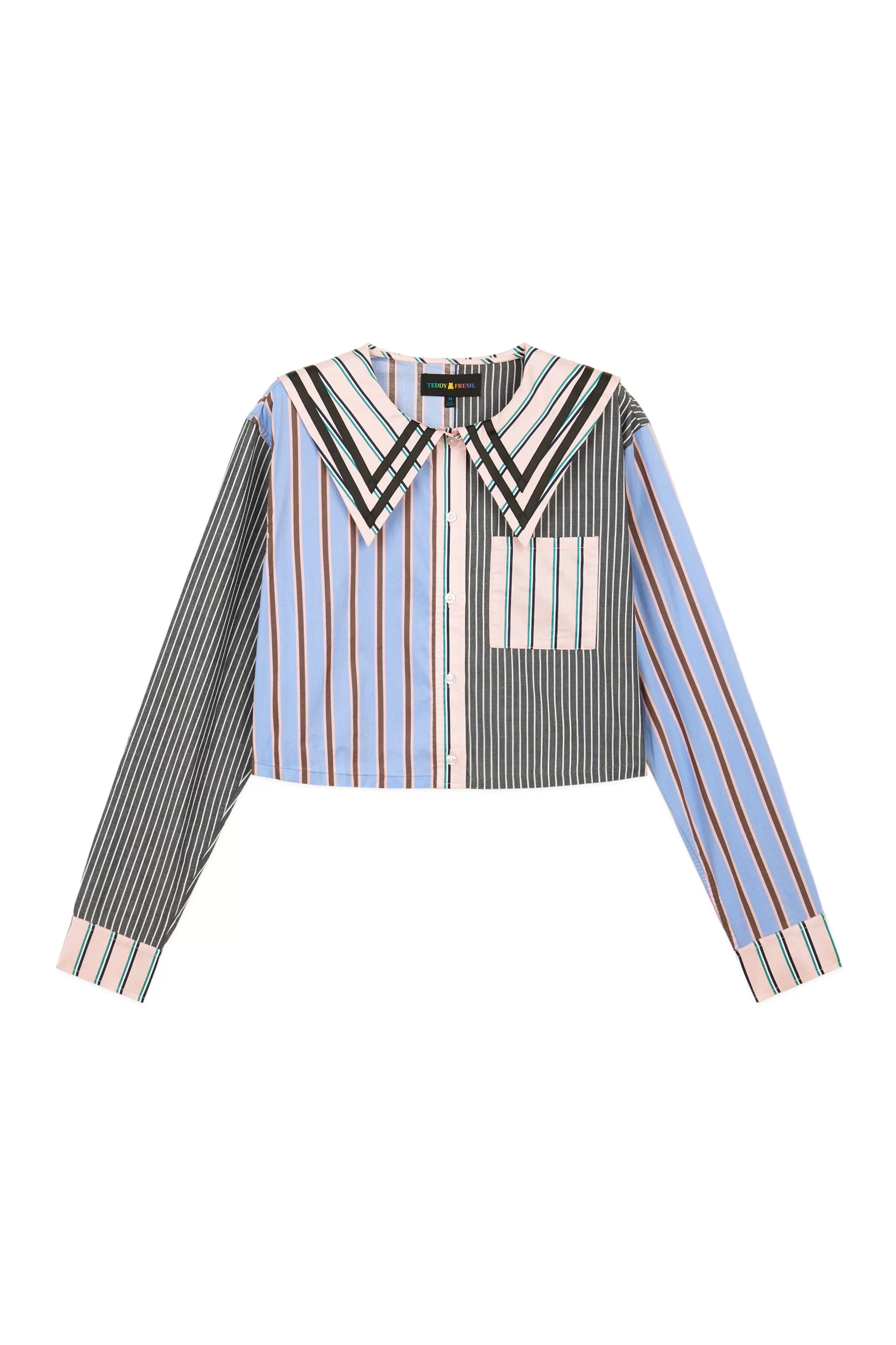 Stripe Mix Sailor Shirt-Teddy Fresh Clearance