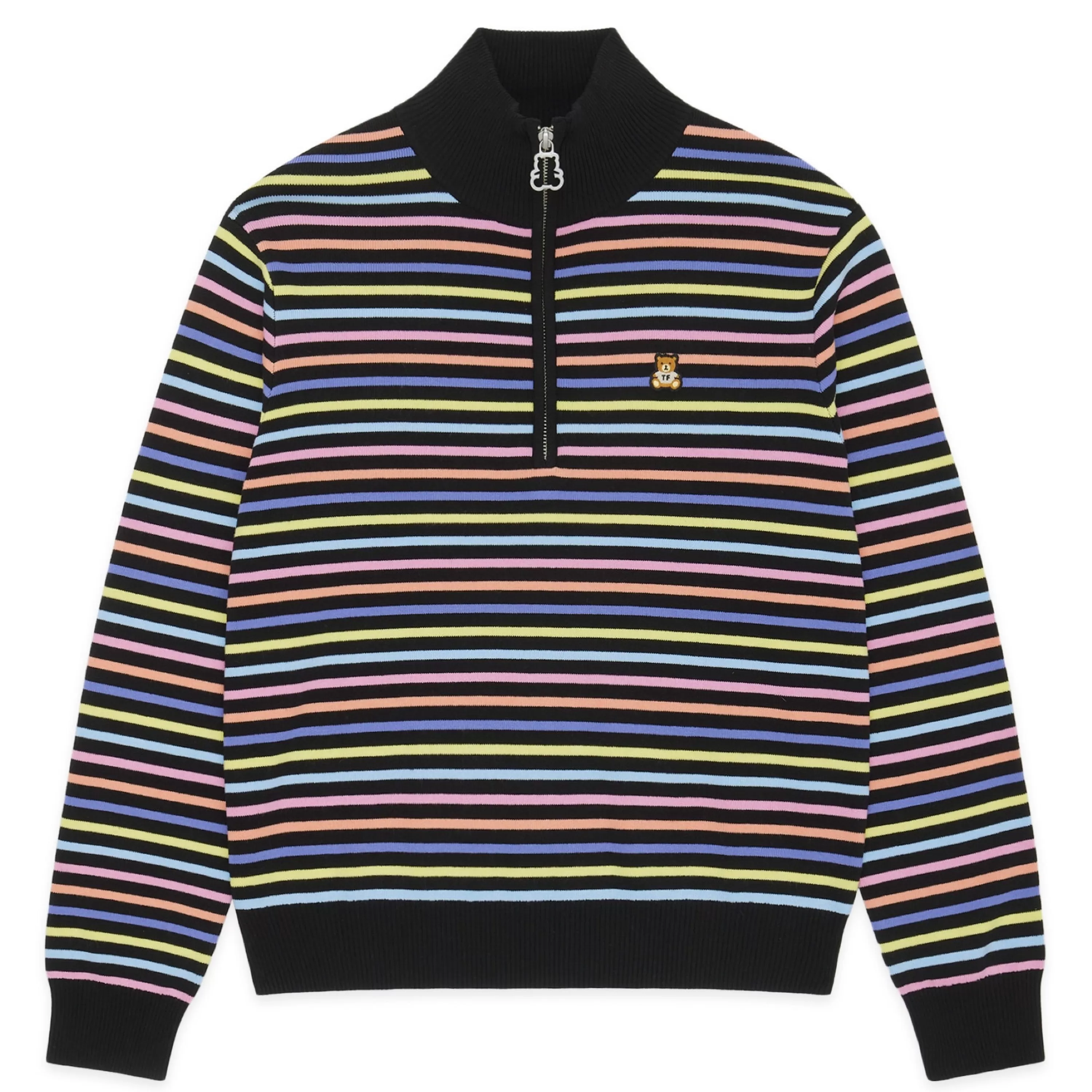 Striped Knit Half Zip Top-Teddy Fresh Flash Sale