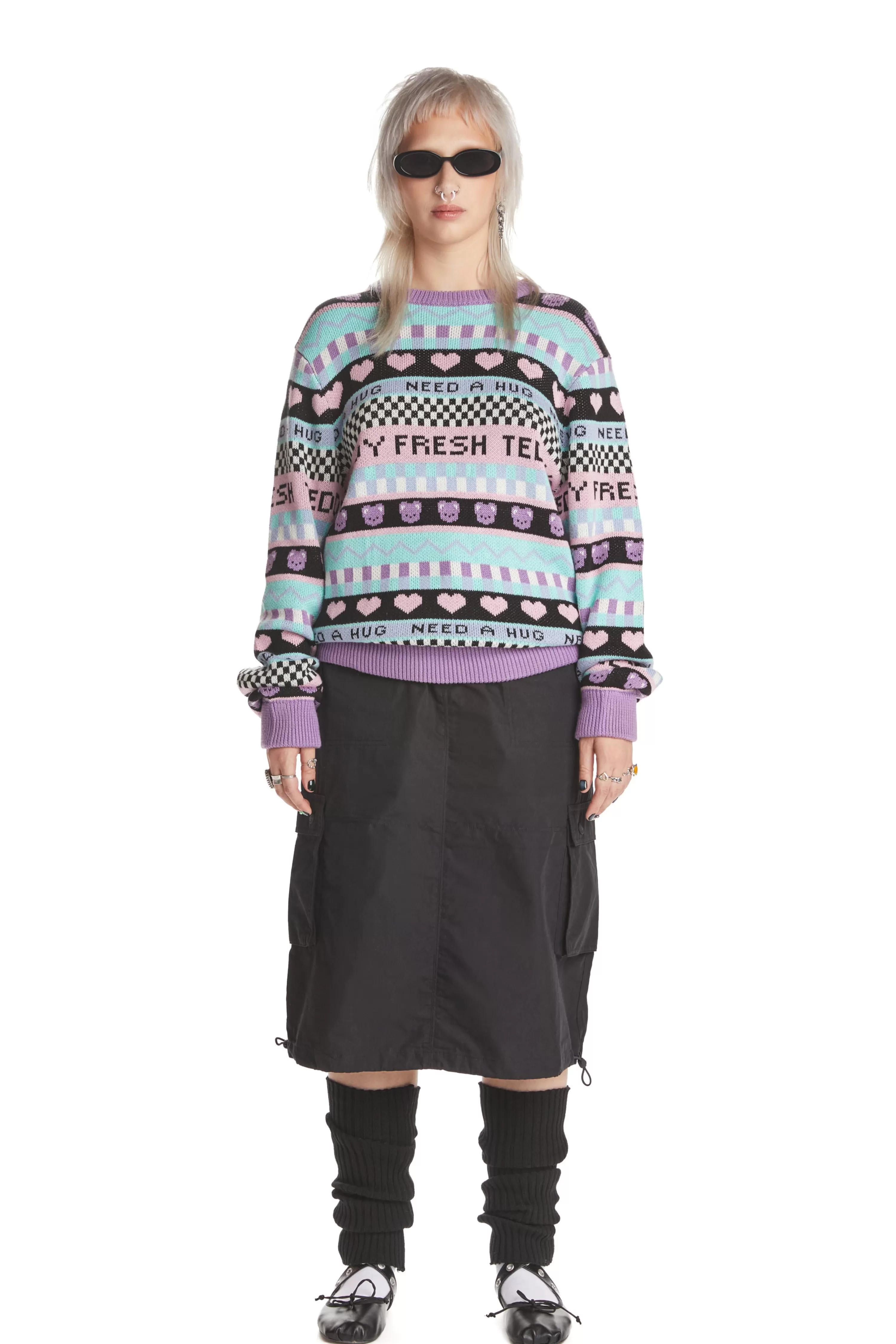 TF Pattern Stripe Sweater-Teddy Fresh Outlet