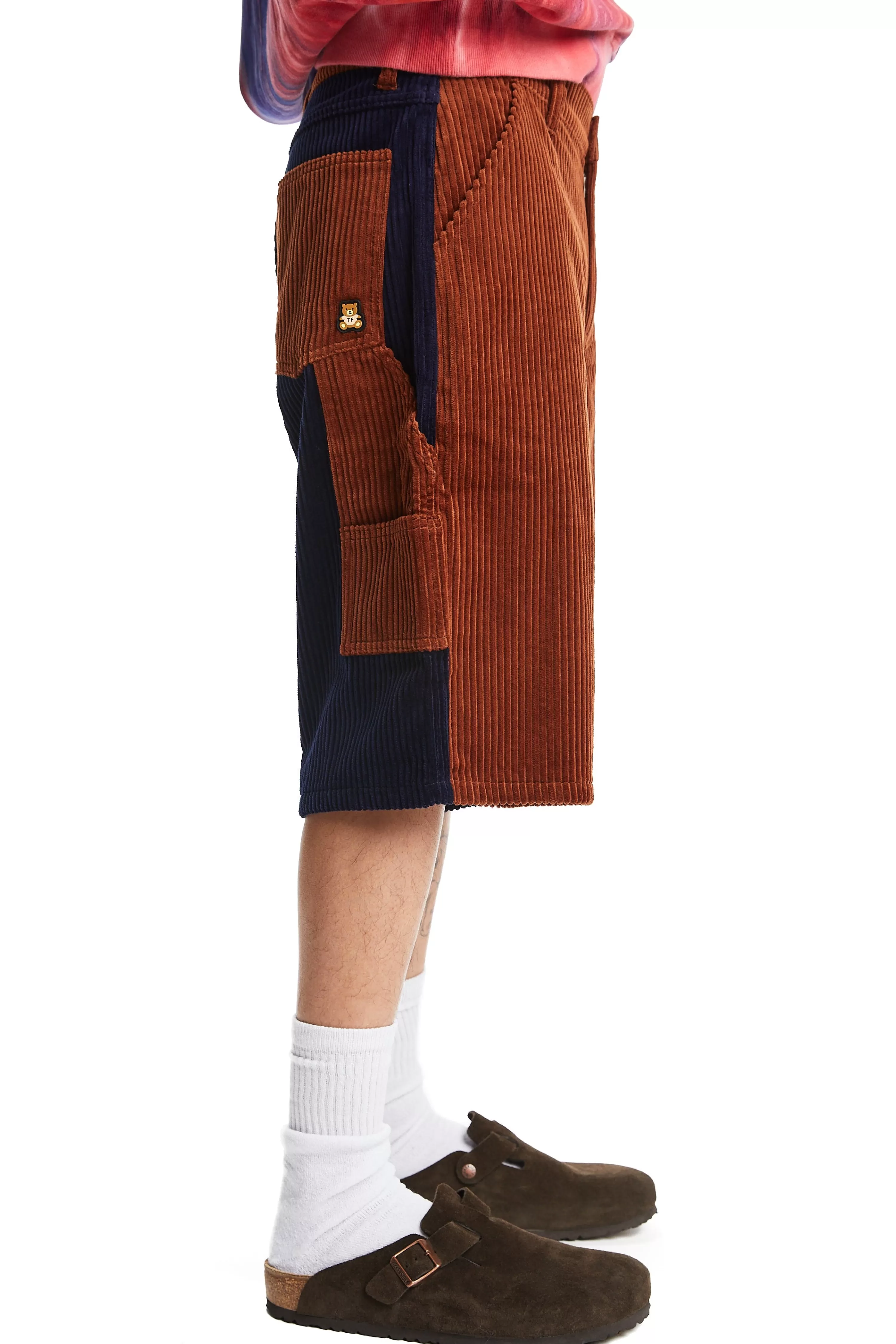 Two Tone Corduroy Shorts-Teddy Fresh Store