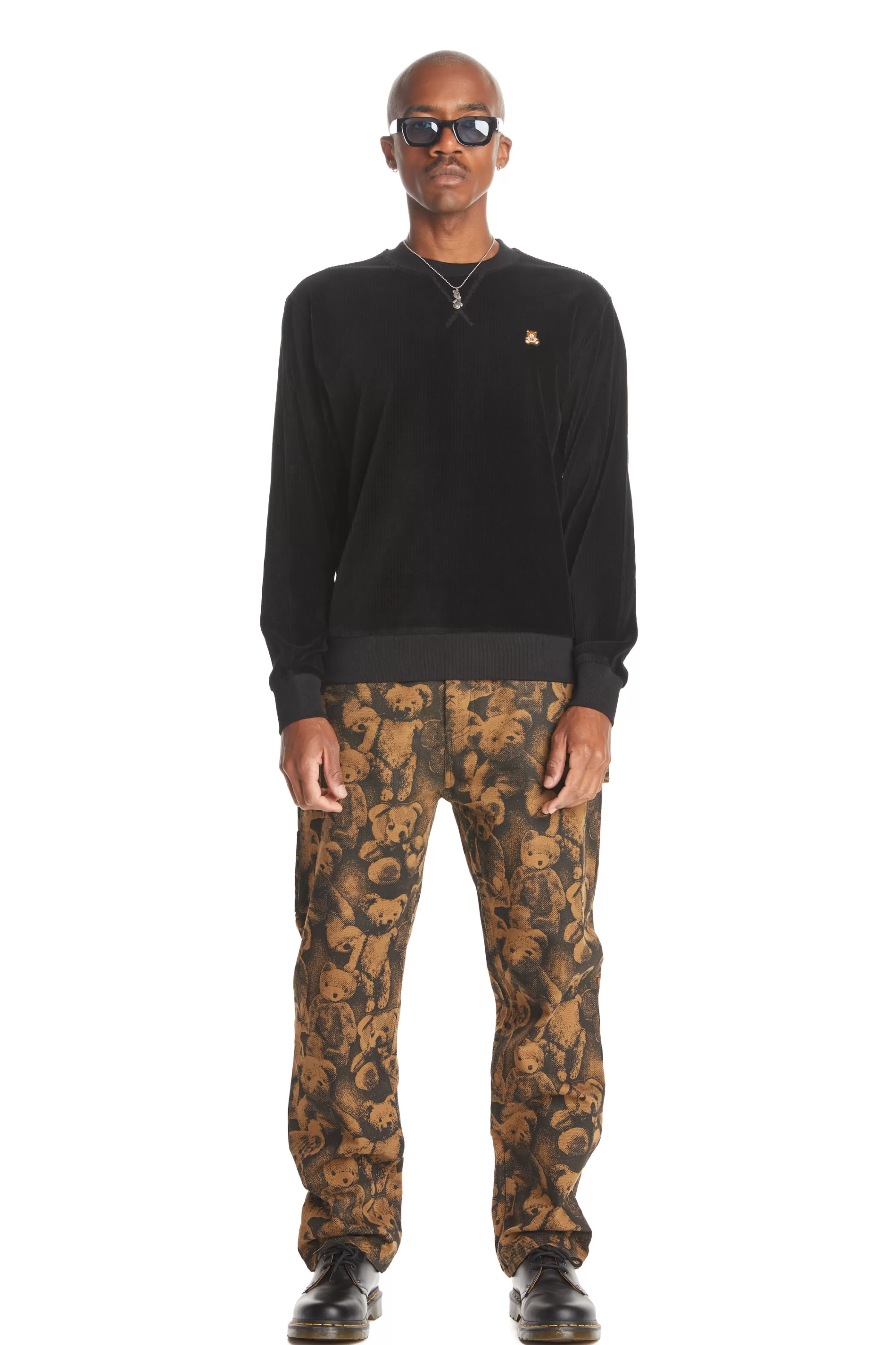 Velour Rib Crewneck-Teddy Fresh New