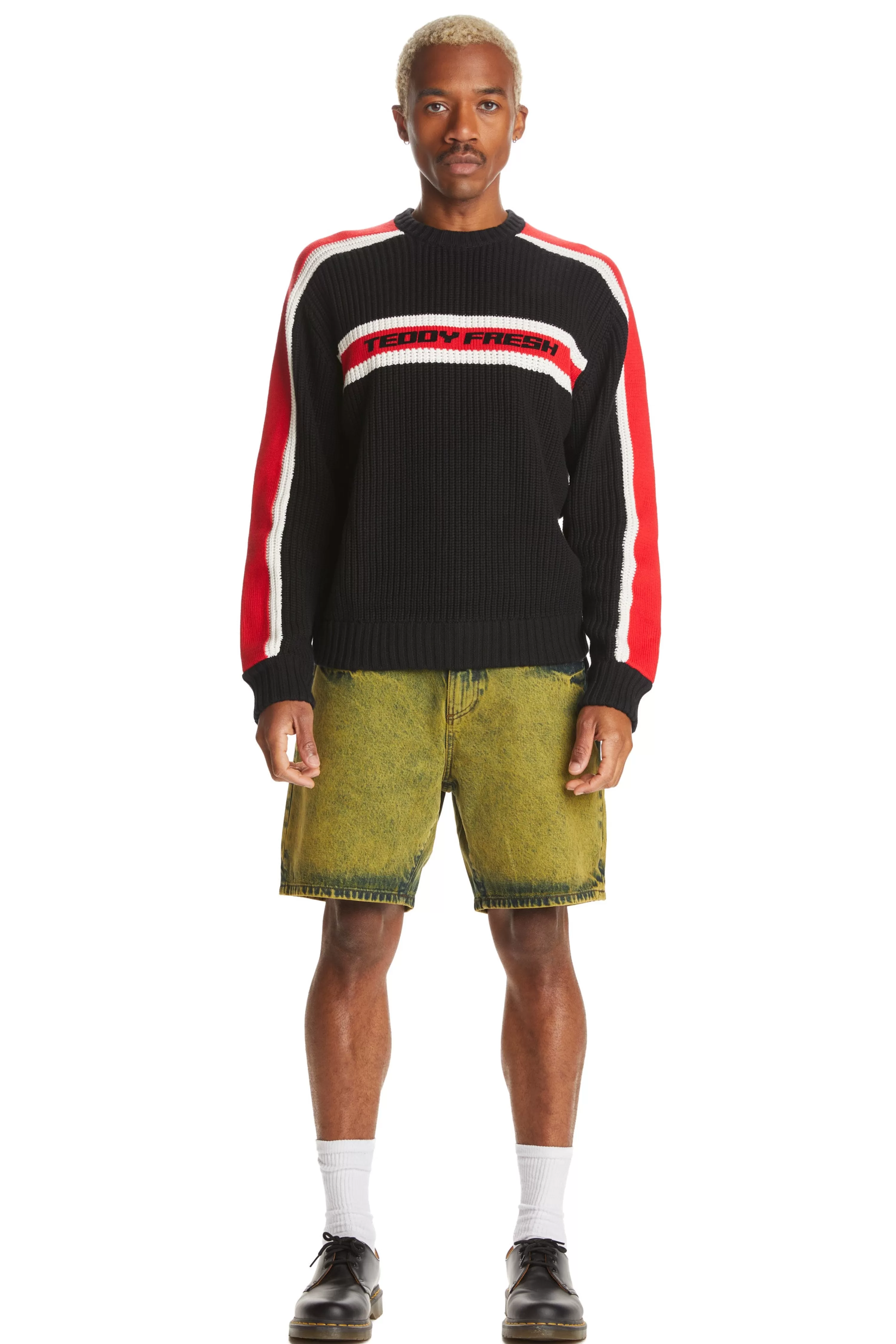 Vintage Sporty Stripe Sweater-Teddy Fresh Clearance