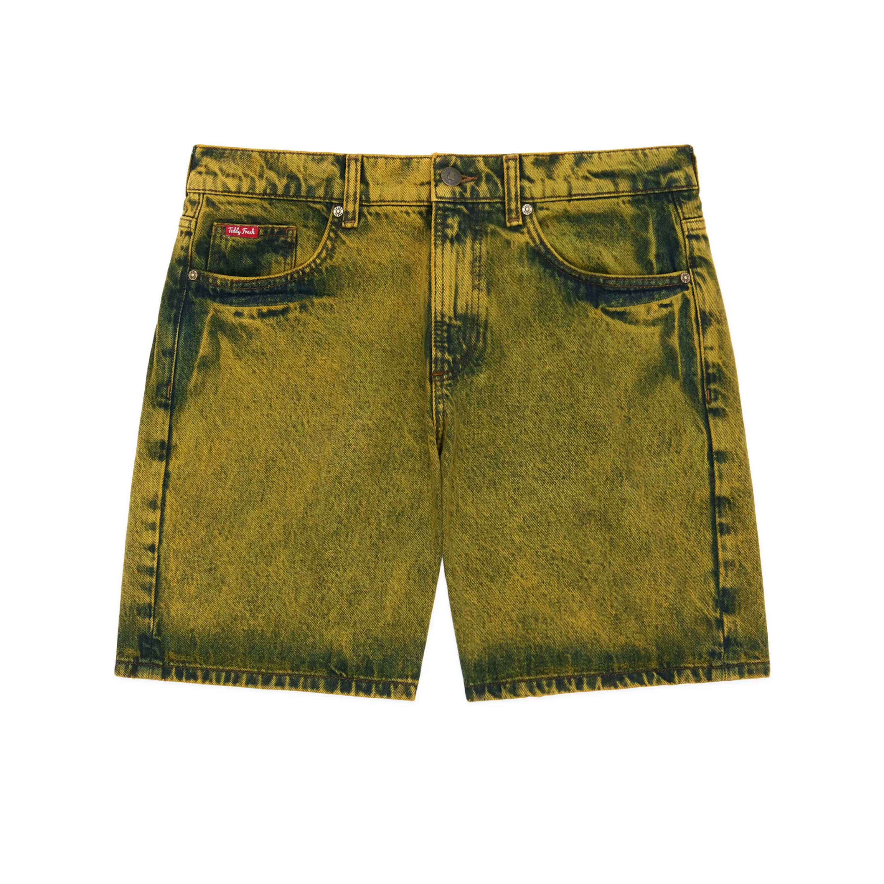 Washed Denim Dad Shorts-Teddy Fresh Hot