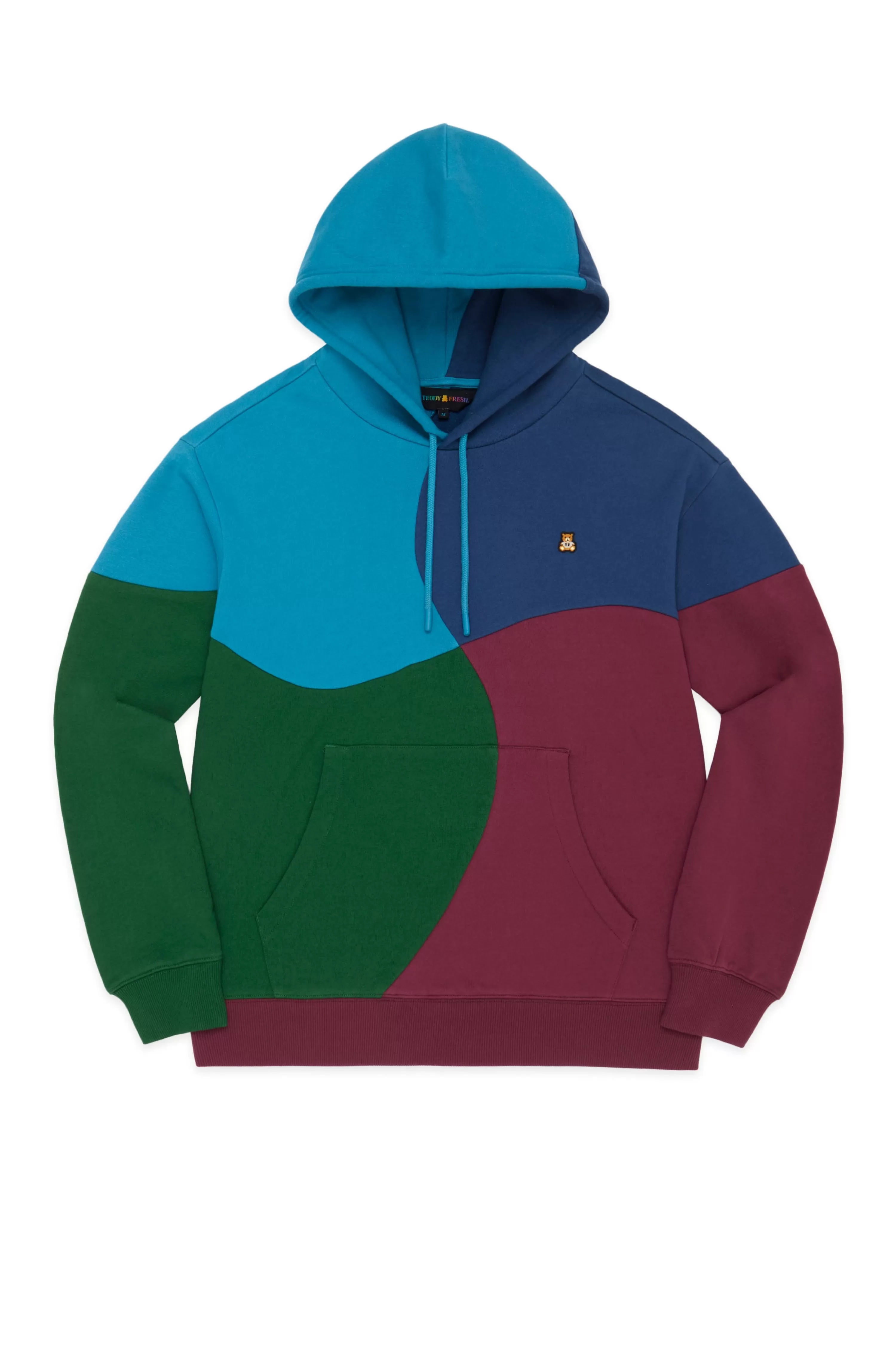 Wave Patchwork Hoodie-Teddy Fresh Hot