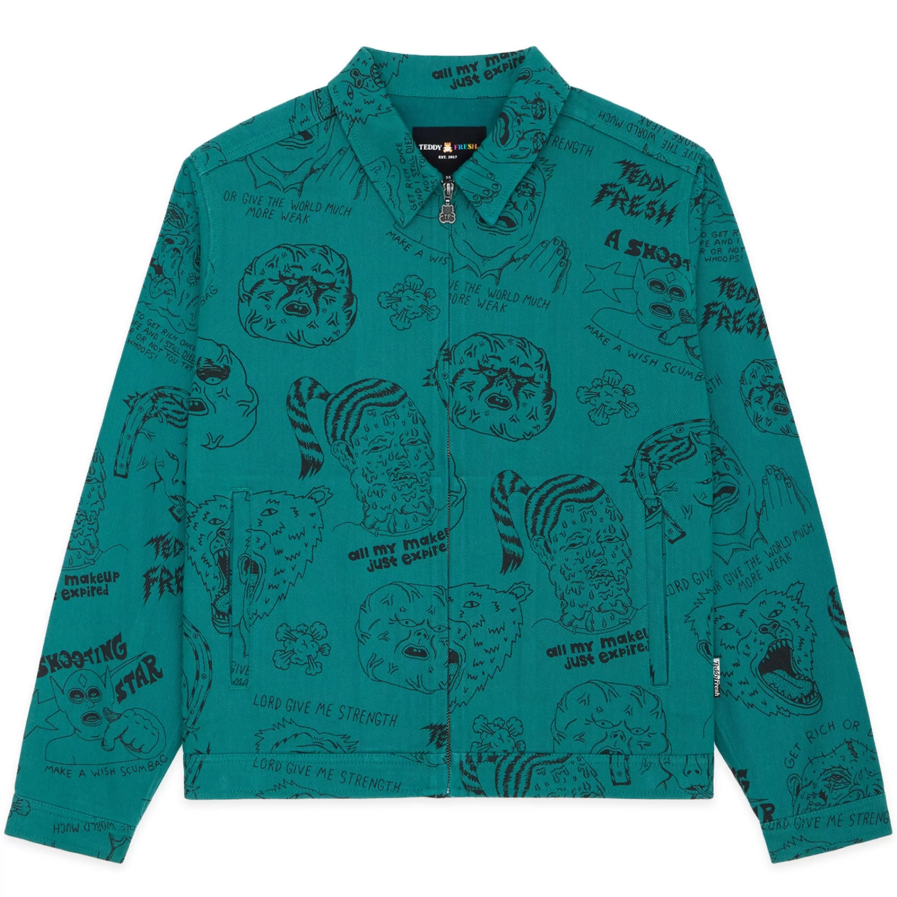 Will Laren Sketches Zip Jacket-Teddy Fresh Cheap