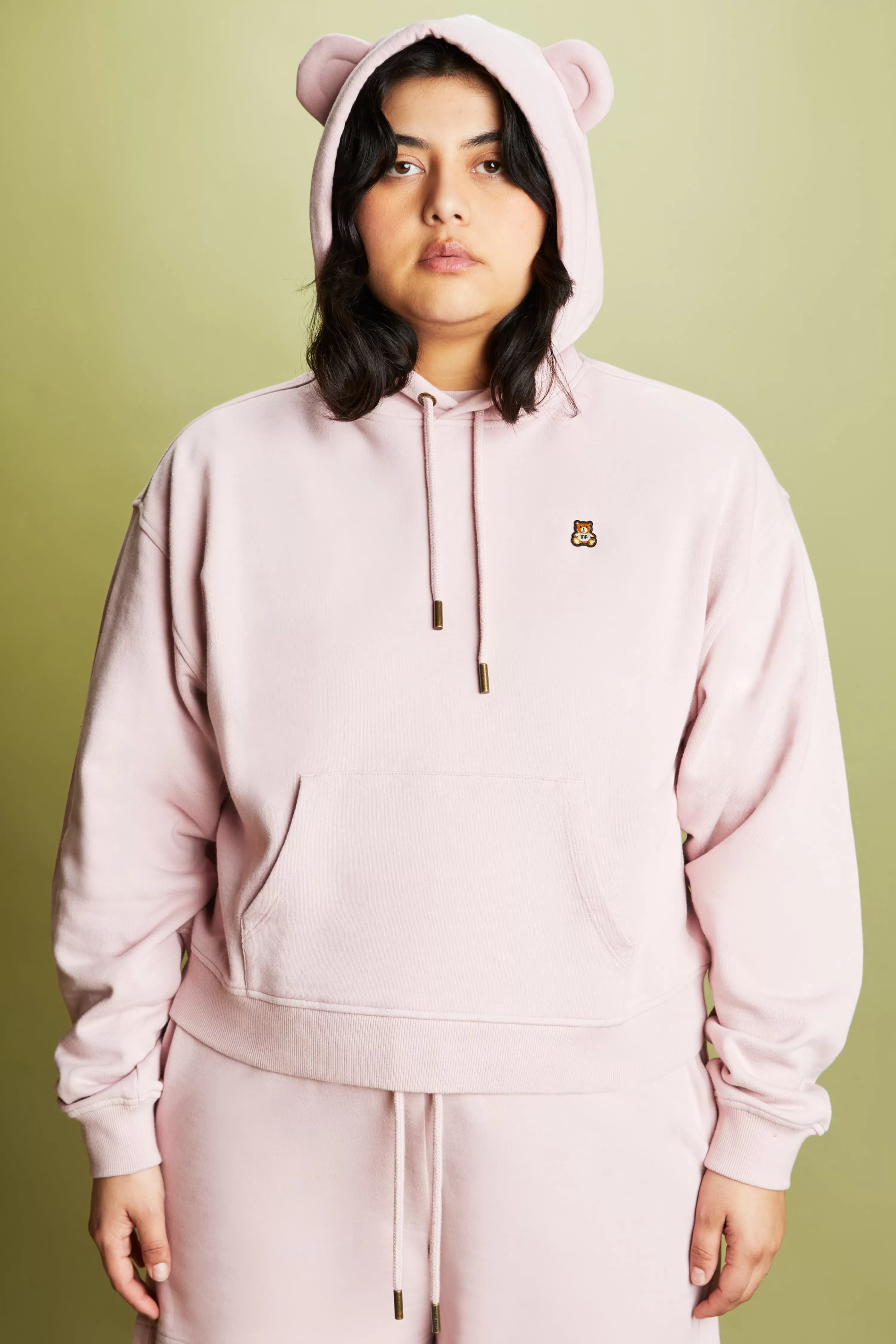 Women's Classic Bear Ear Hoodie-Teddy Fresh Outlet