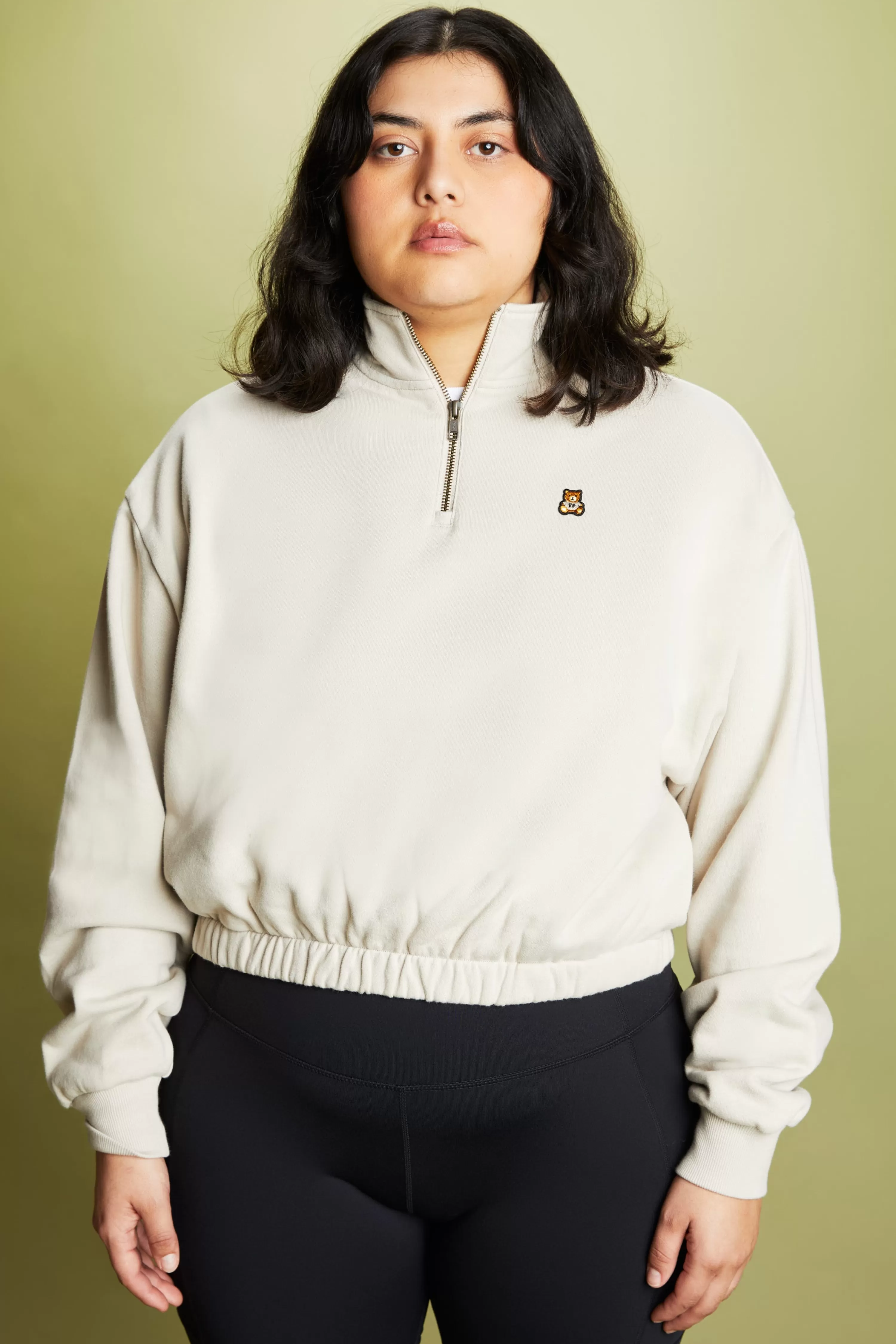 Women's Classic Funnel Neck Zip Sweatshirt-Teddy Fresh Best