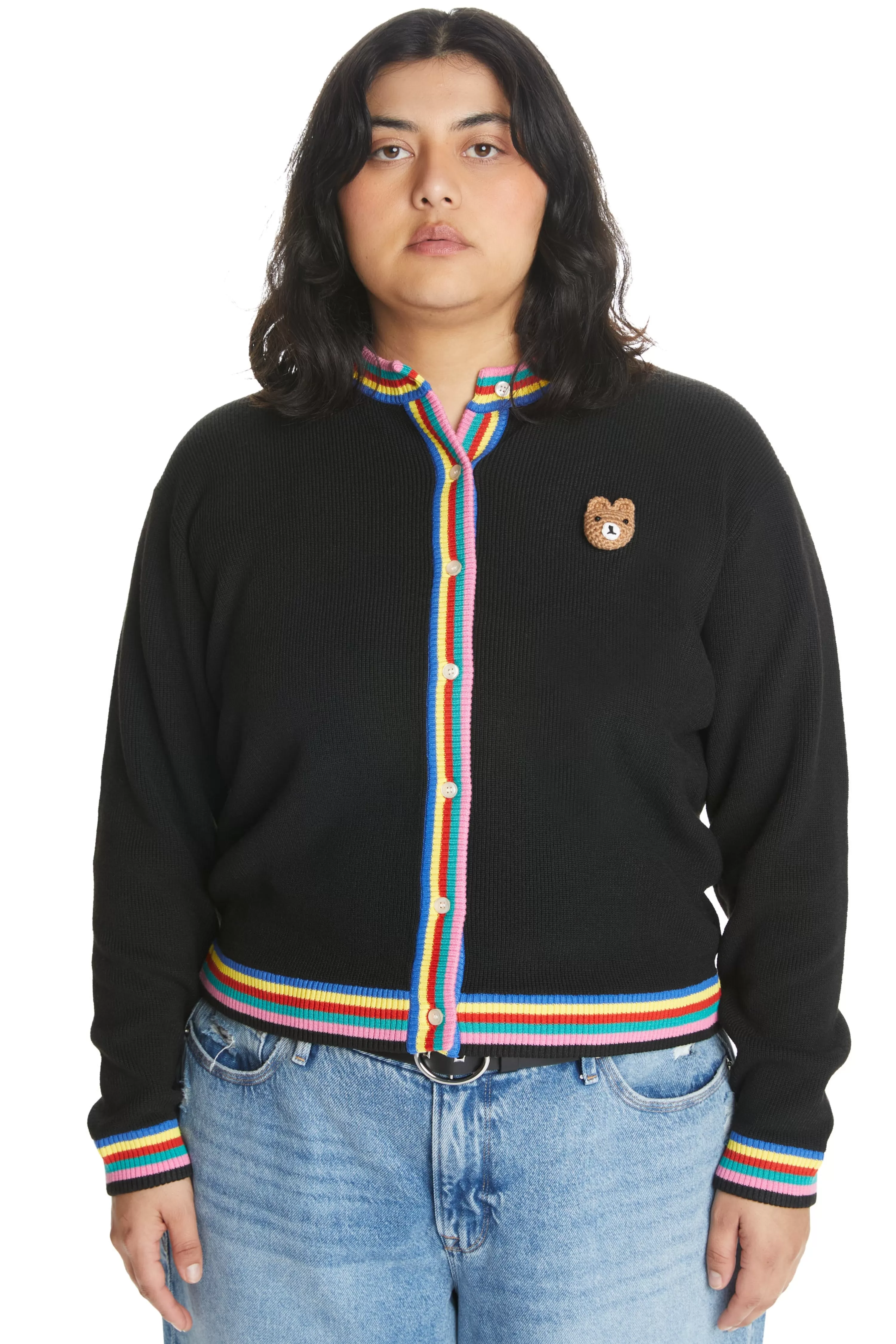 Women's Recycled Sweater Bear Cardigan-Teddy Fresh Shop