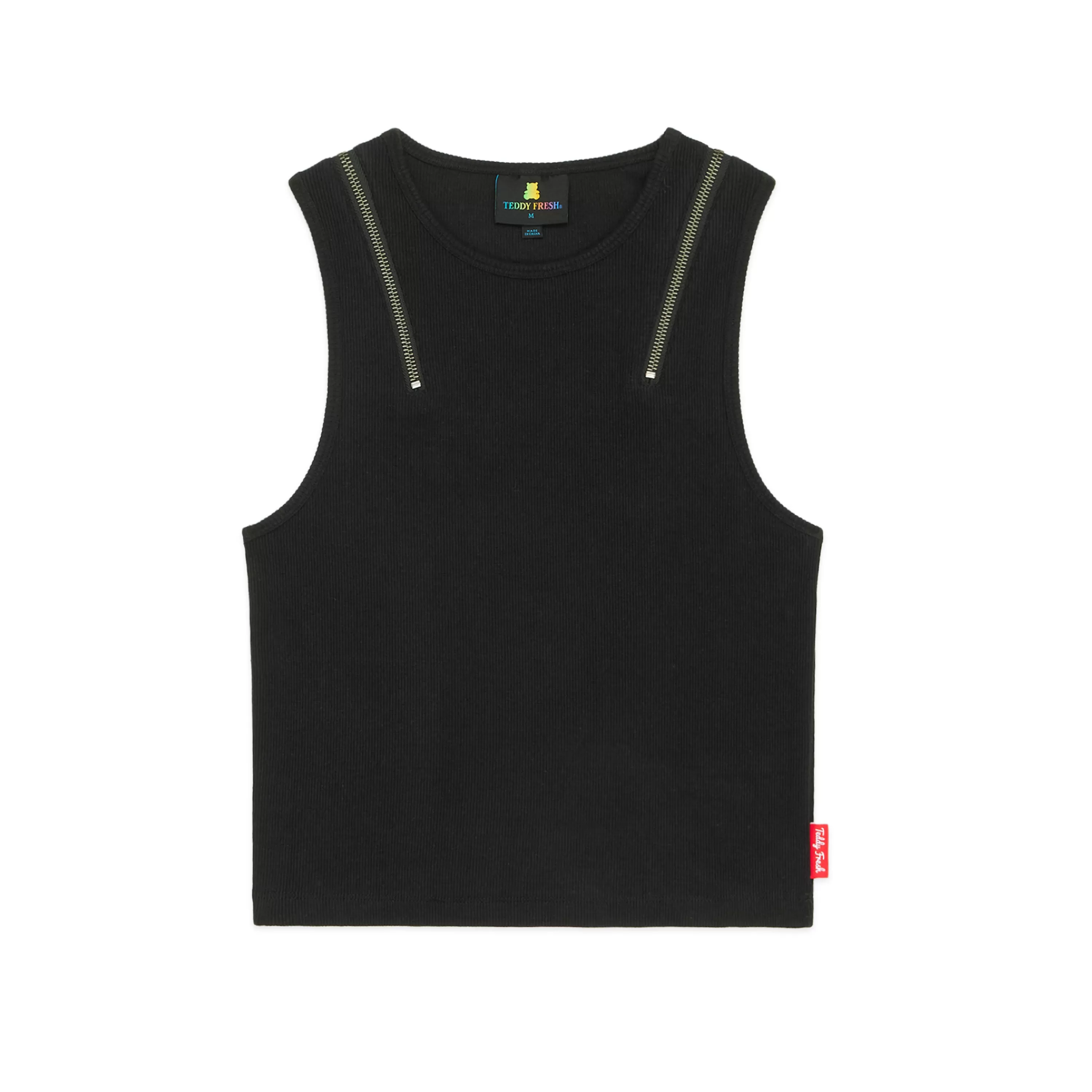 Zip Straps Tank Top-Teddy Fresh Hot